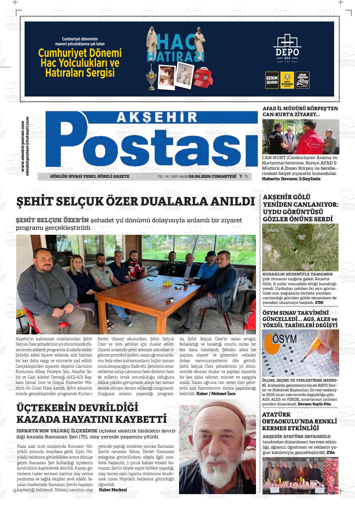 Konya Aksehirpostasi 06.06.2026