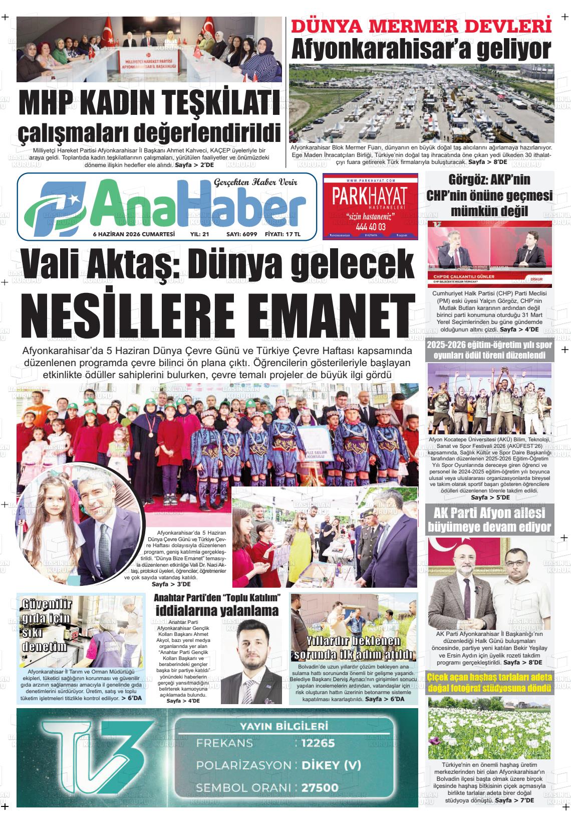 Afyonkarahisar Anahaber 06.06.2026