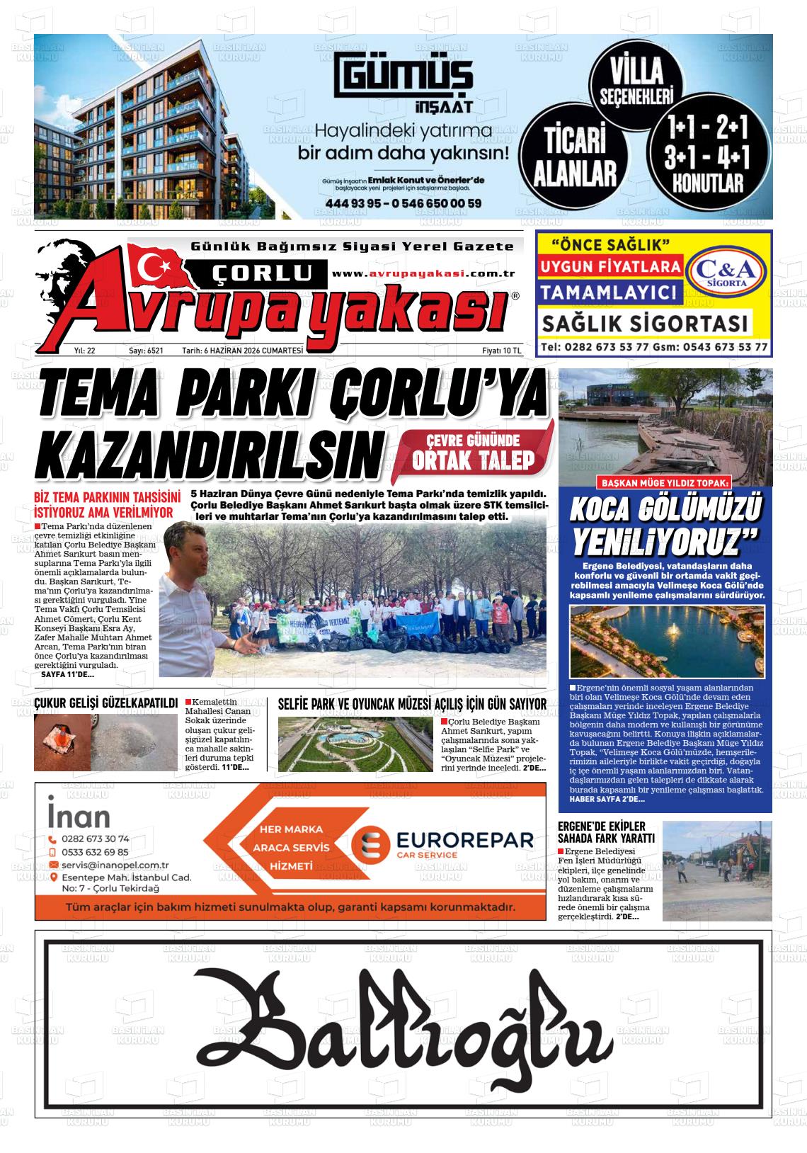 Tekirdag Avrupayakasi 06.06.2026