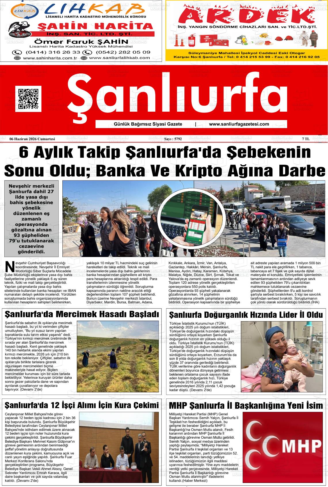 Sanliurfa Dunyadaveturkiyede 06.06.2026