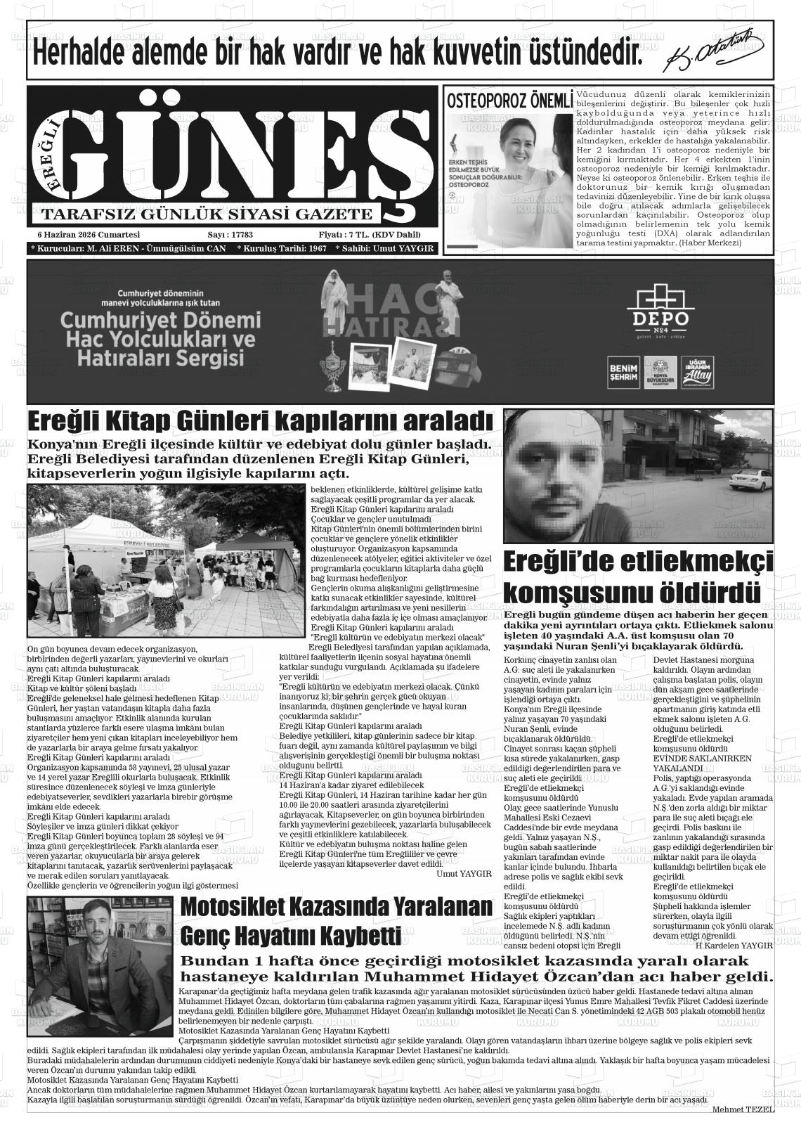 Konya Eregligunes 06.06.2026