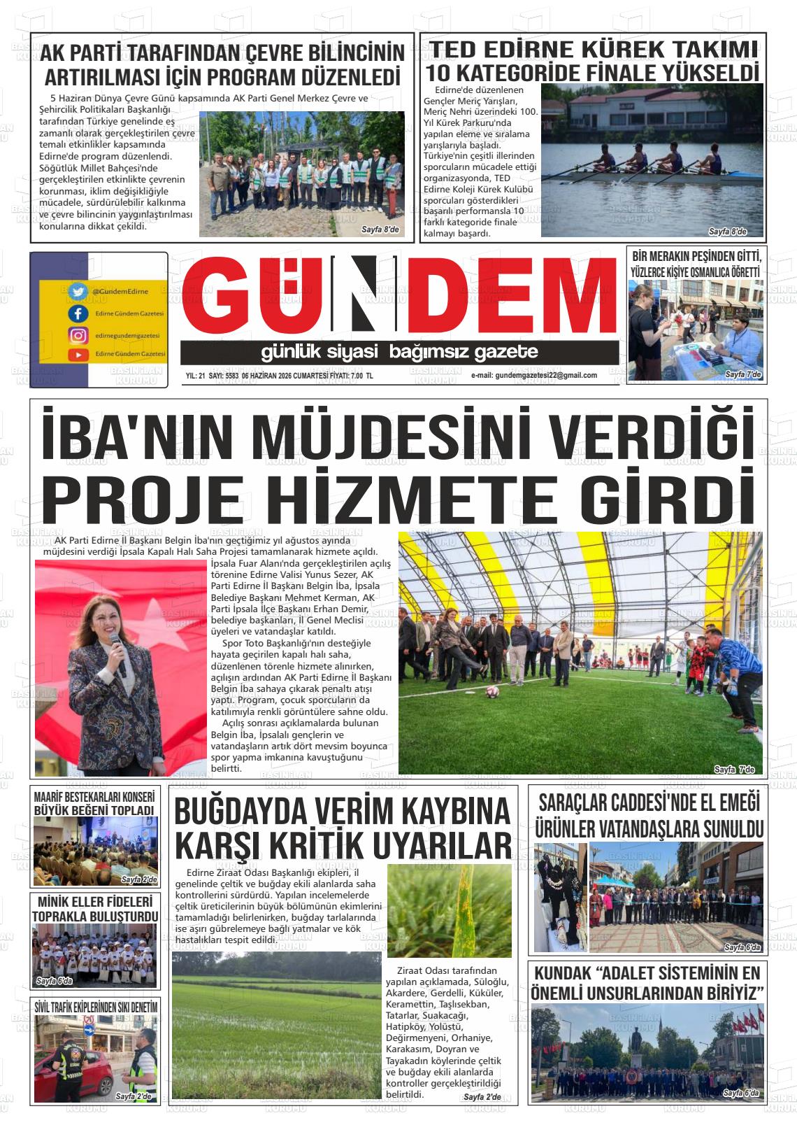 Edirne Gundem 06.06.2026