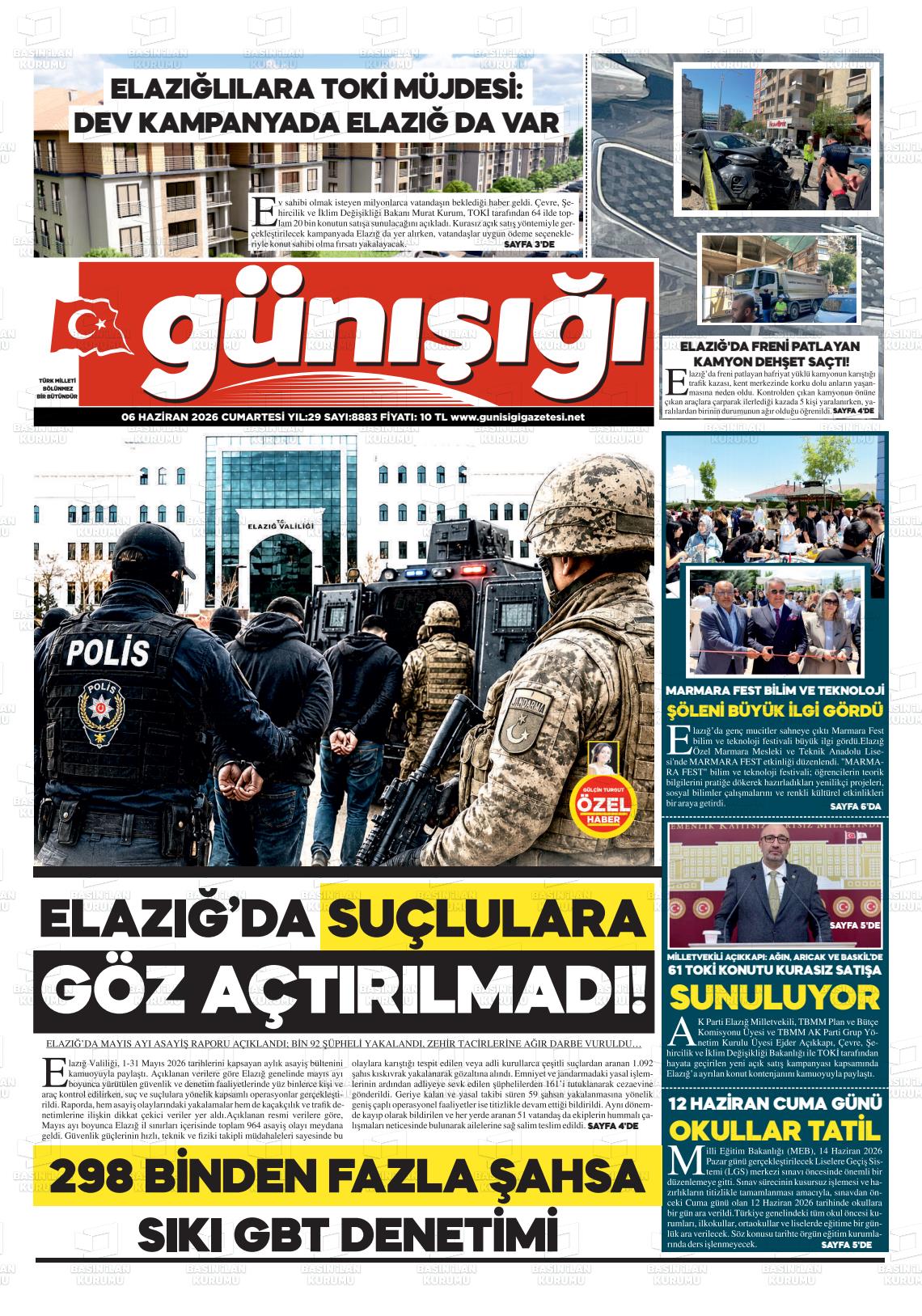 Elazig Gunisigi 06.06.2026