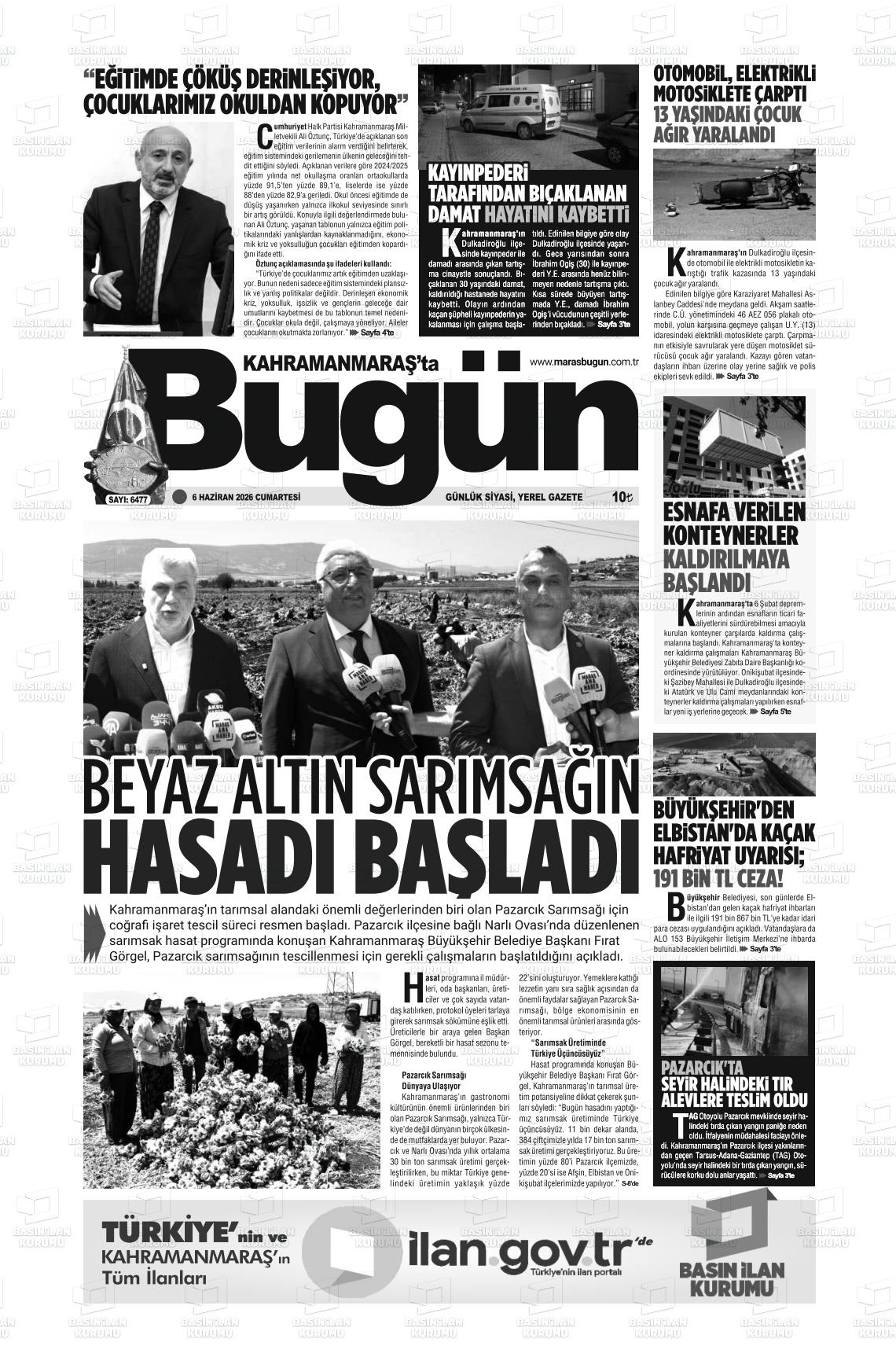 Kahramanmaras Tabugun 06.06.2026