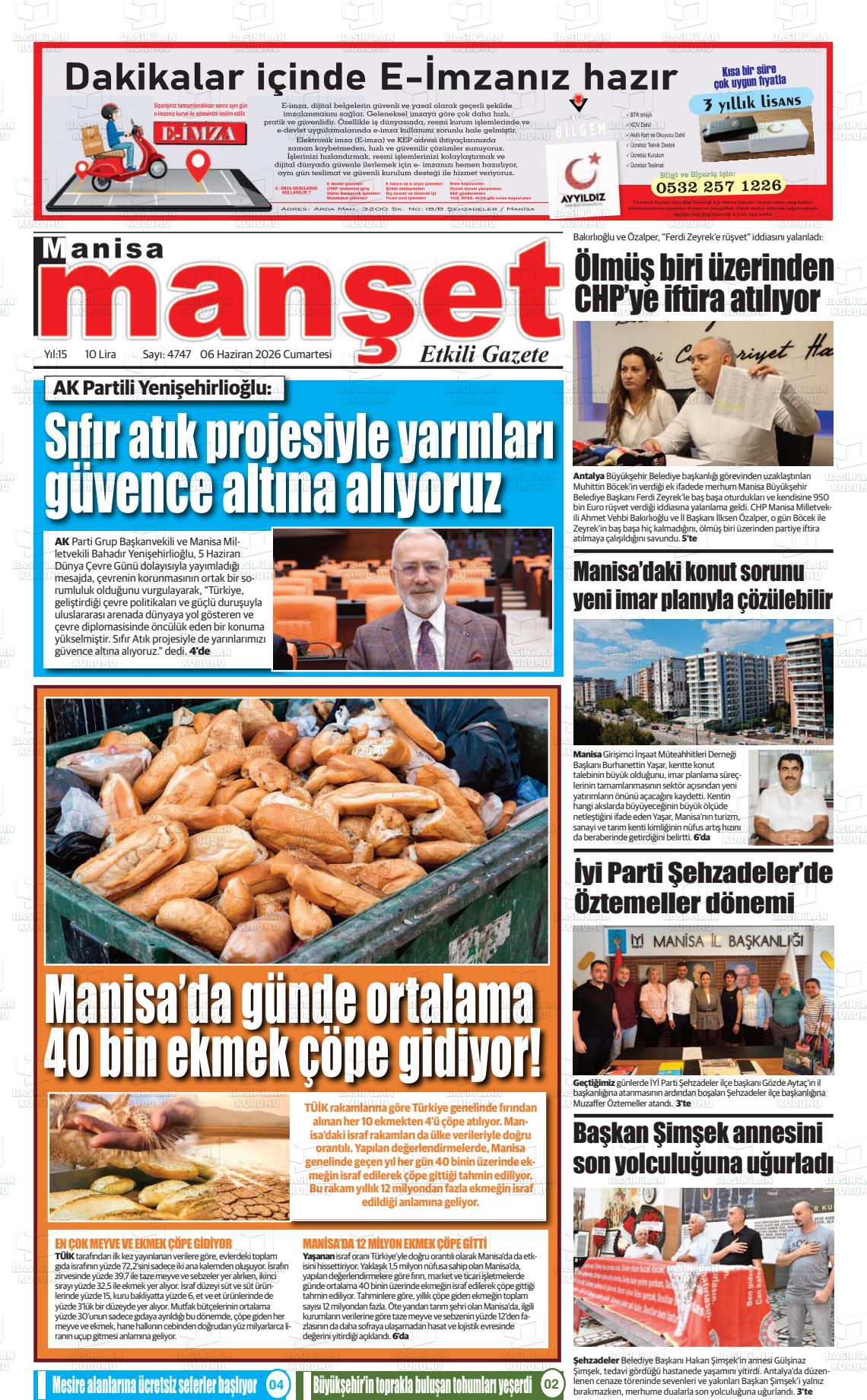 Manisa Manset 06.06.2026