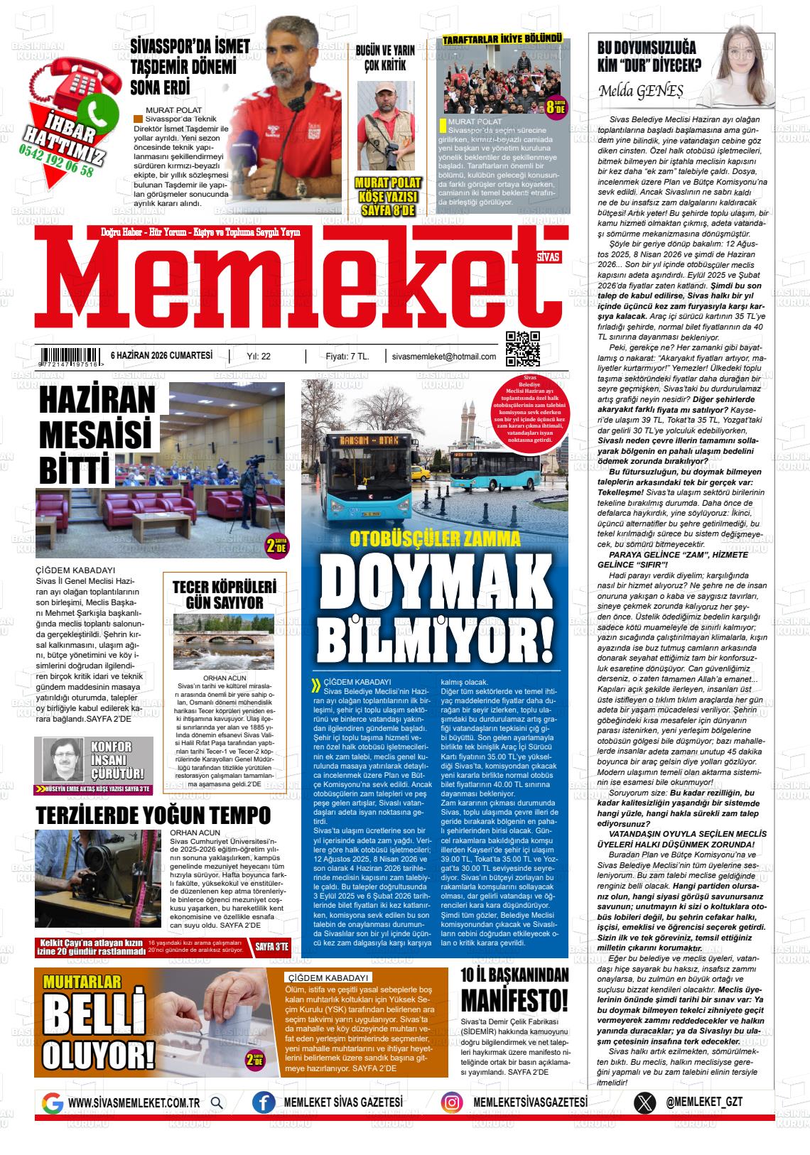 Sivas Memleket 06.06.2026