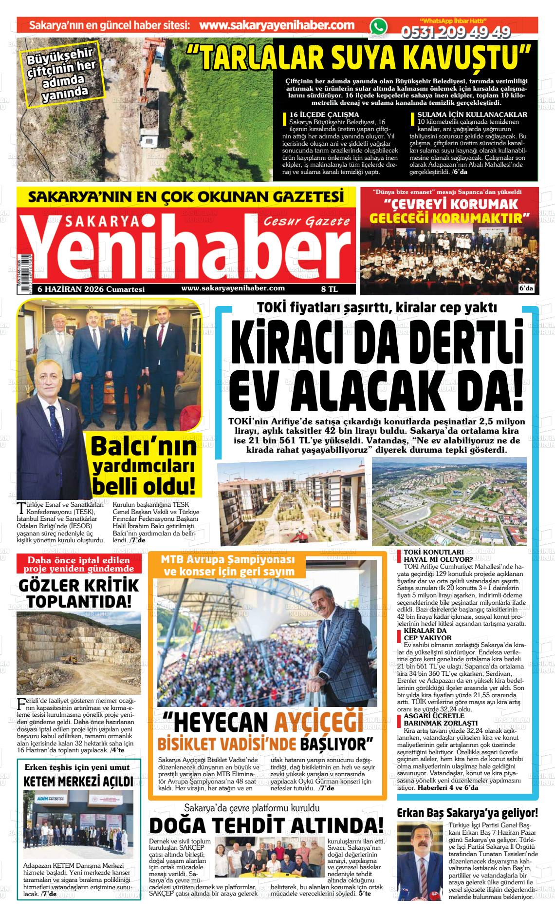 Sakarya Yenihaber 06.06.2026
