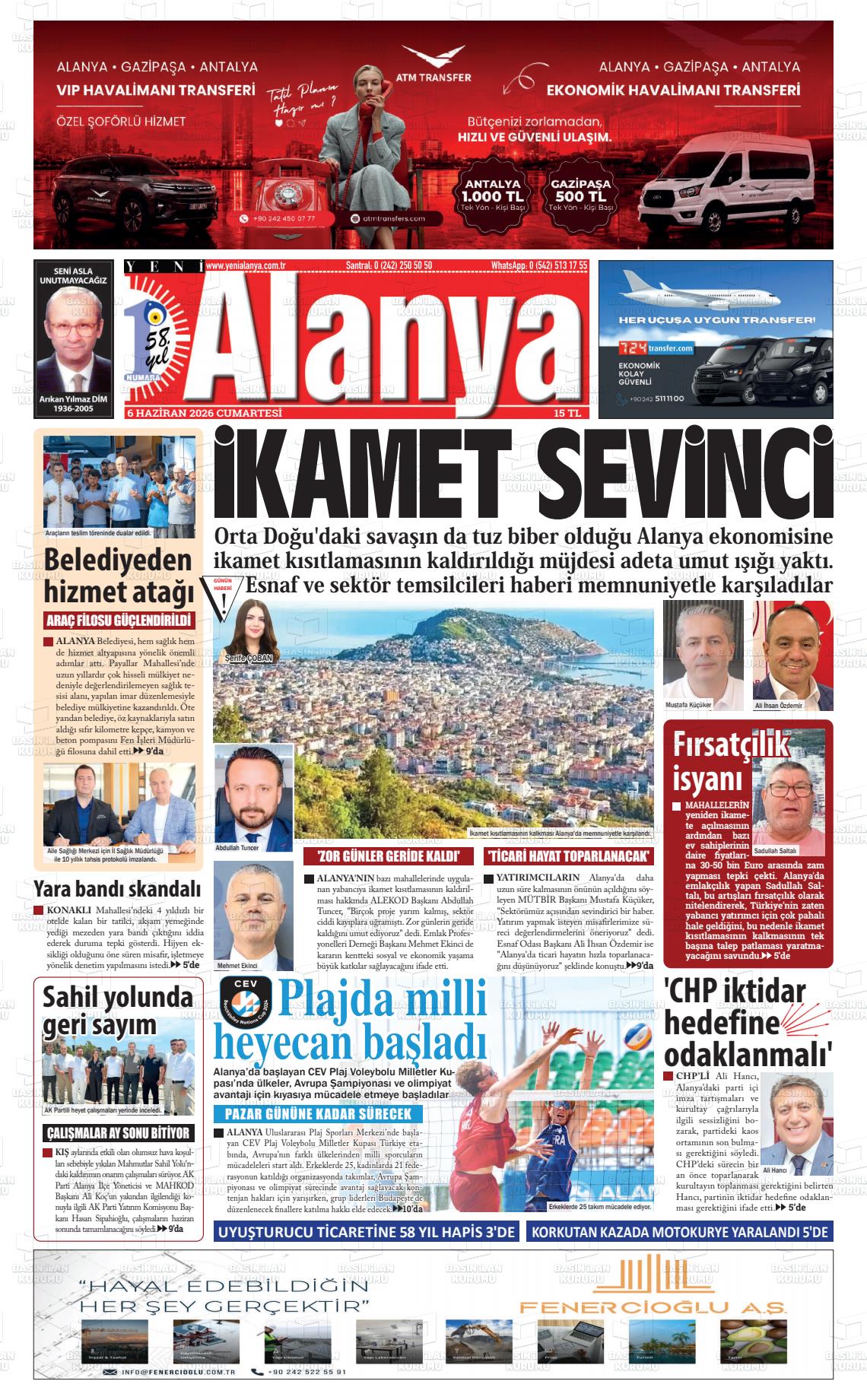 Antalya Yenialanya 06.06.2026