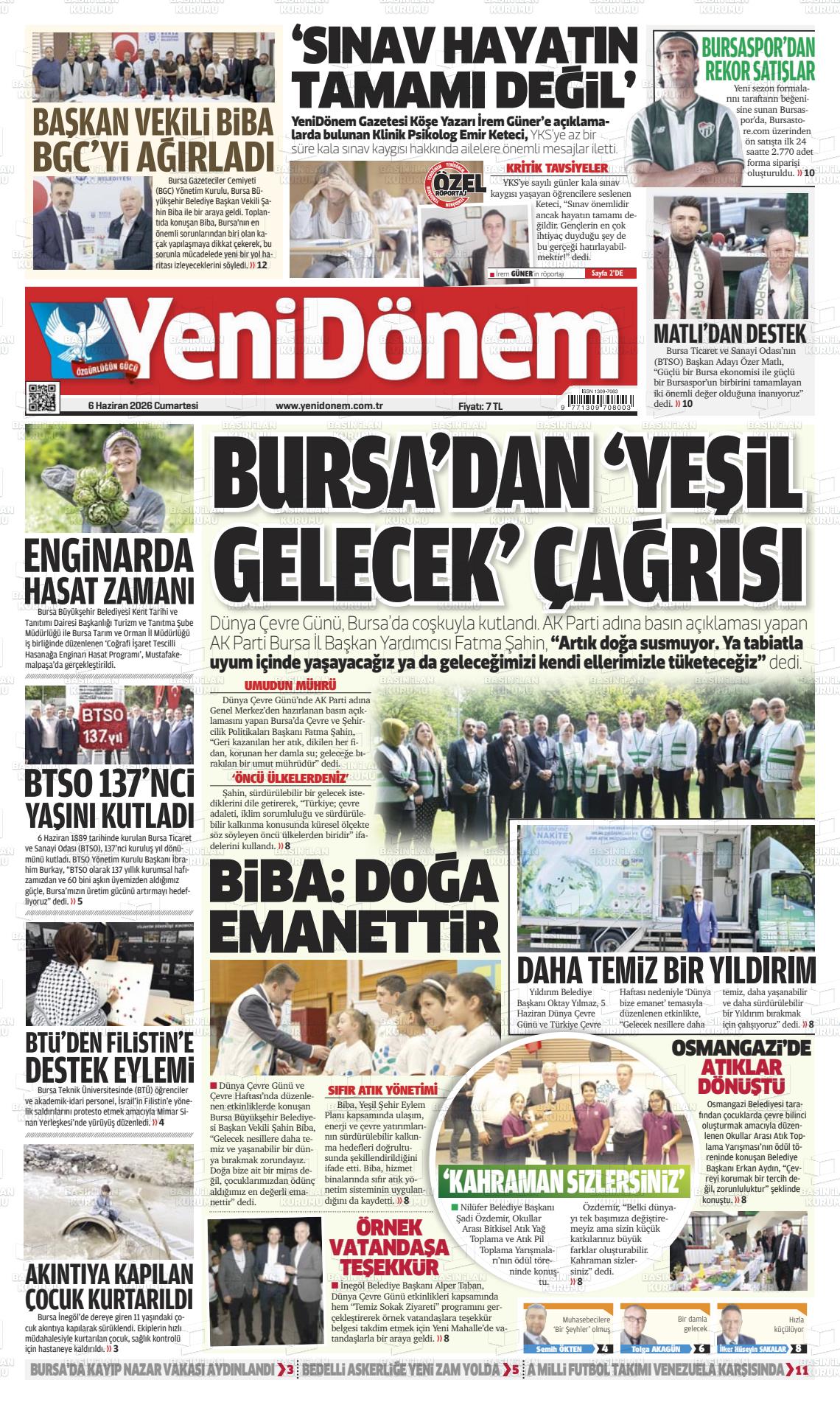 Bursa Yenidonem 06.06.2026