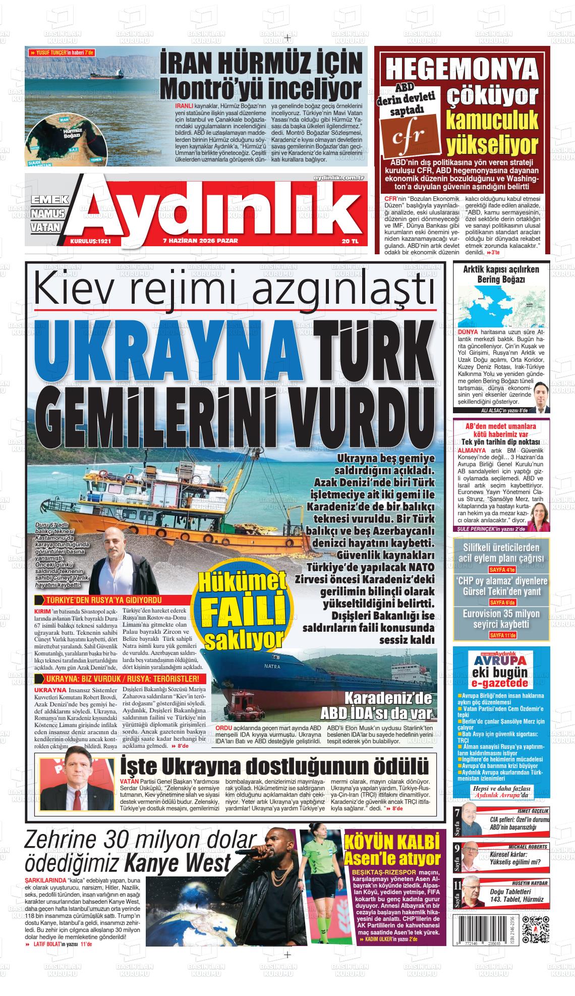 Istanbul Aydinlikvatanemeknamus 07.06.2026