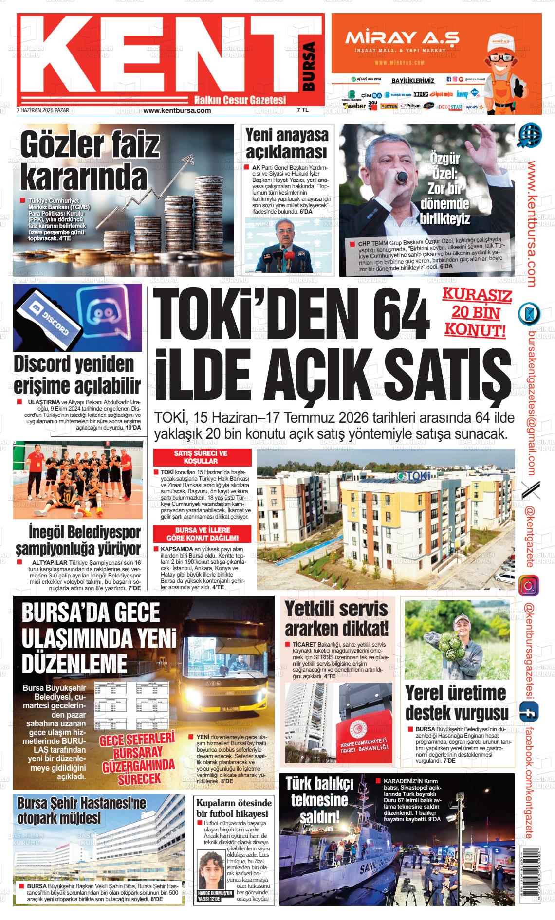 Bursa Kent 07.06.2026