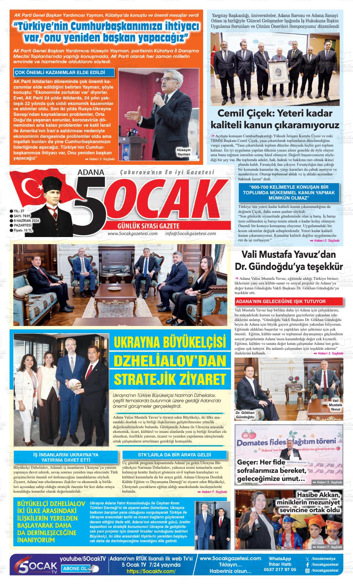 Adana 5 Ocak 08.06.2026