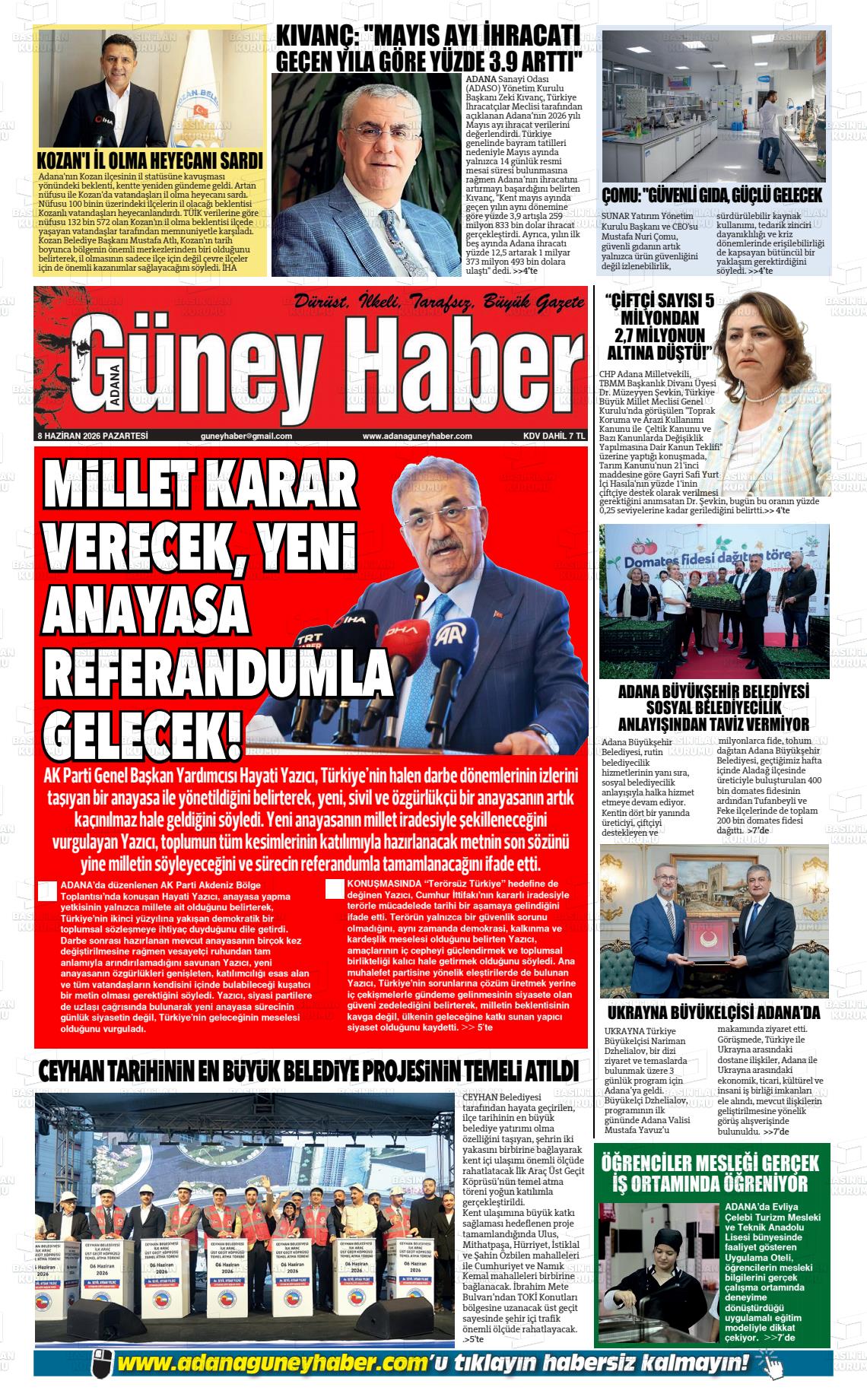 Adana Guneyhaber 08.06.2026
