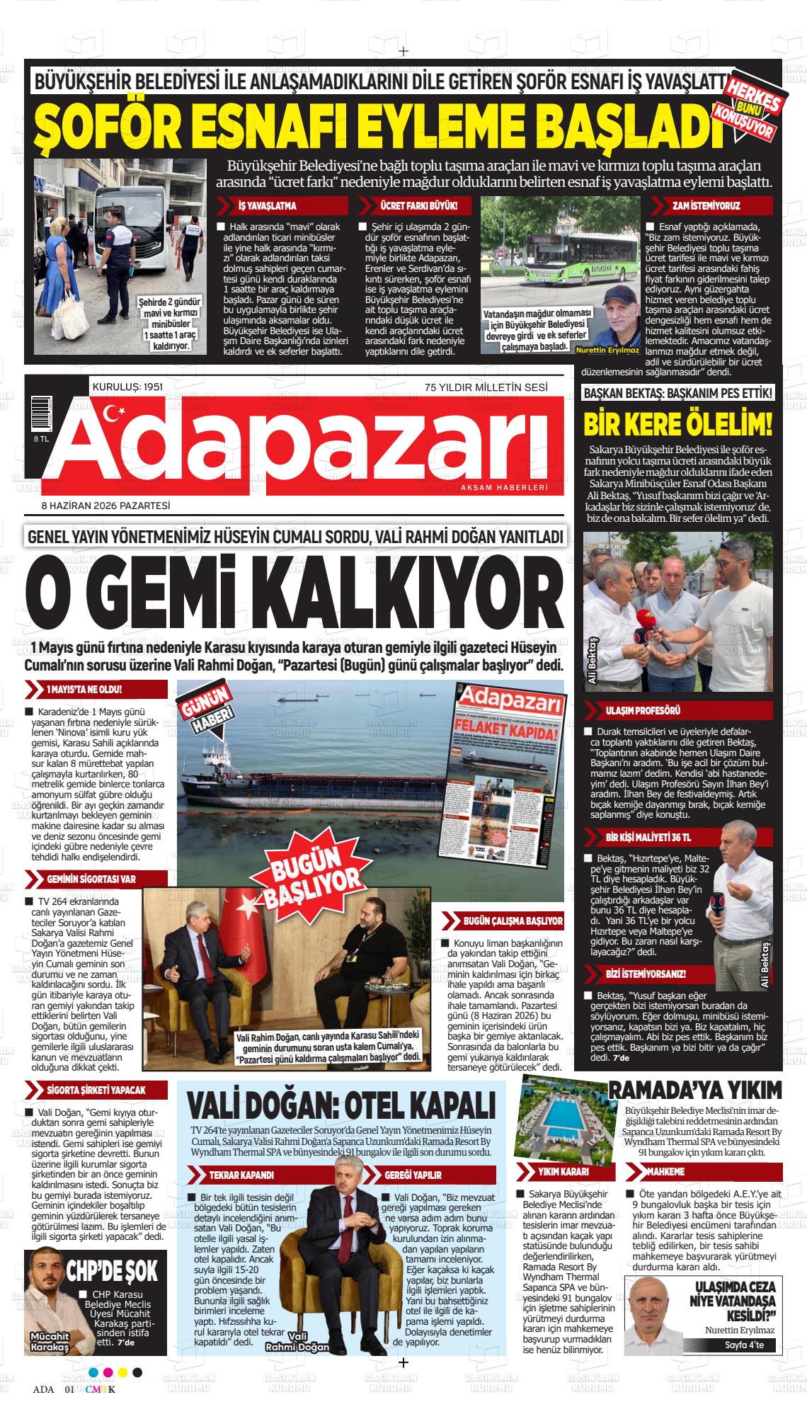 Sakarya Adapazariaksamhaberleri 08.06.2026