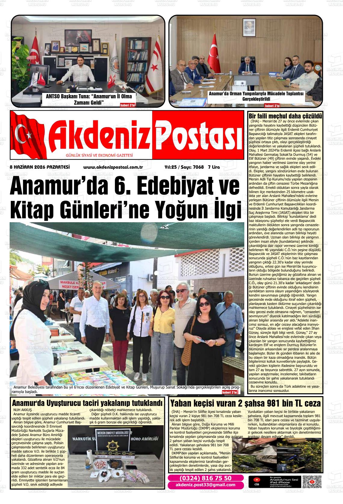 Mersin Akdenizpostasi 08.06.2026