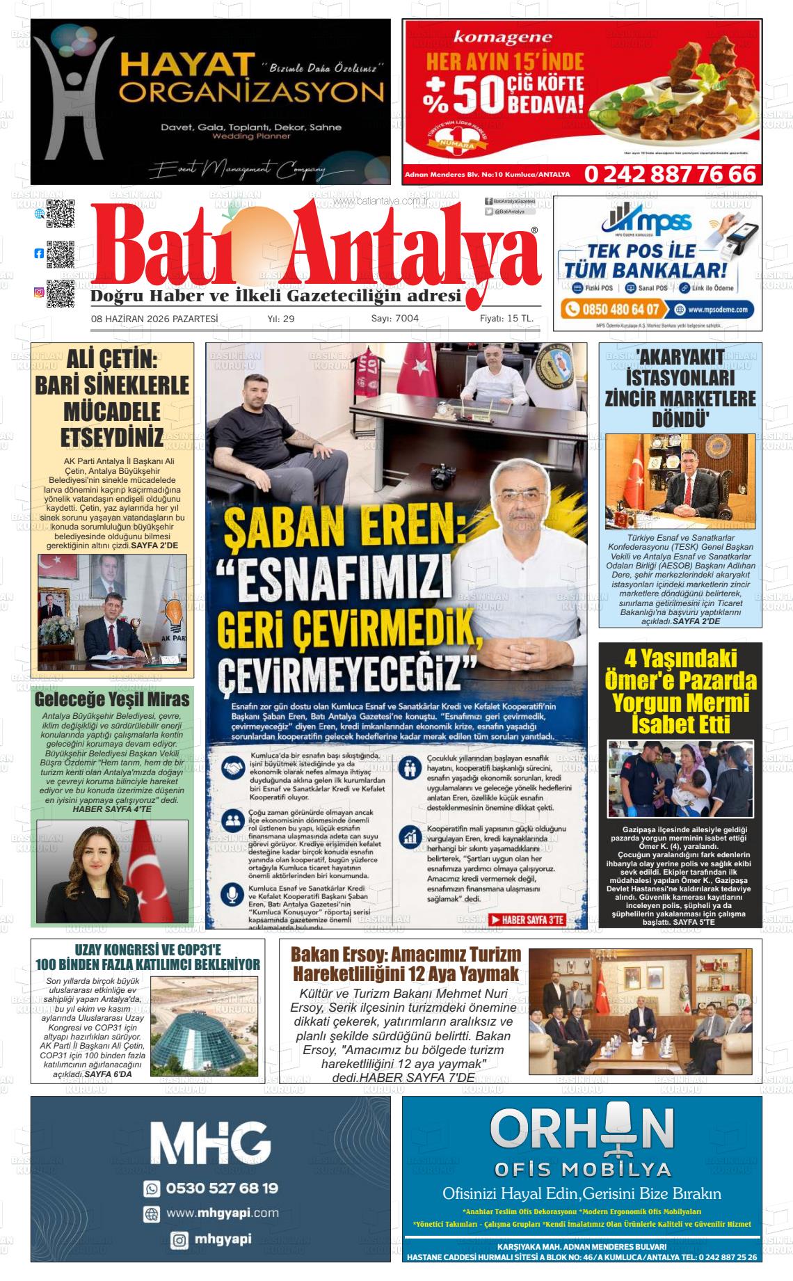 Antalya Bati 08.06.2026
