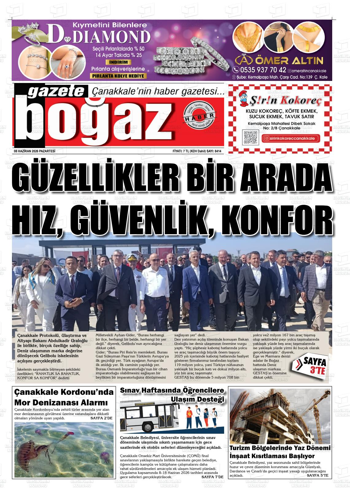 Canakkale Bogaz 08.06.2026
