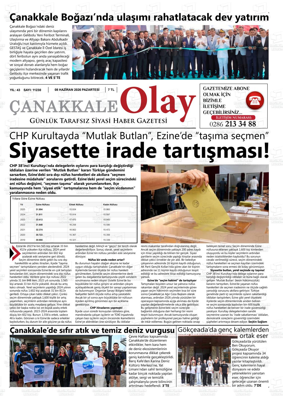 Canakkale Olay 08.06.2026
