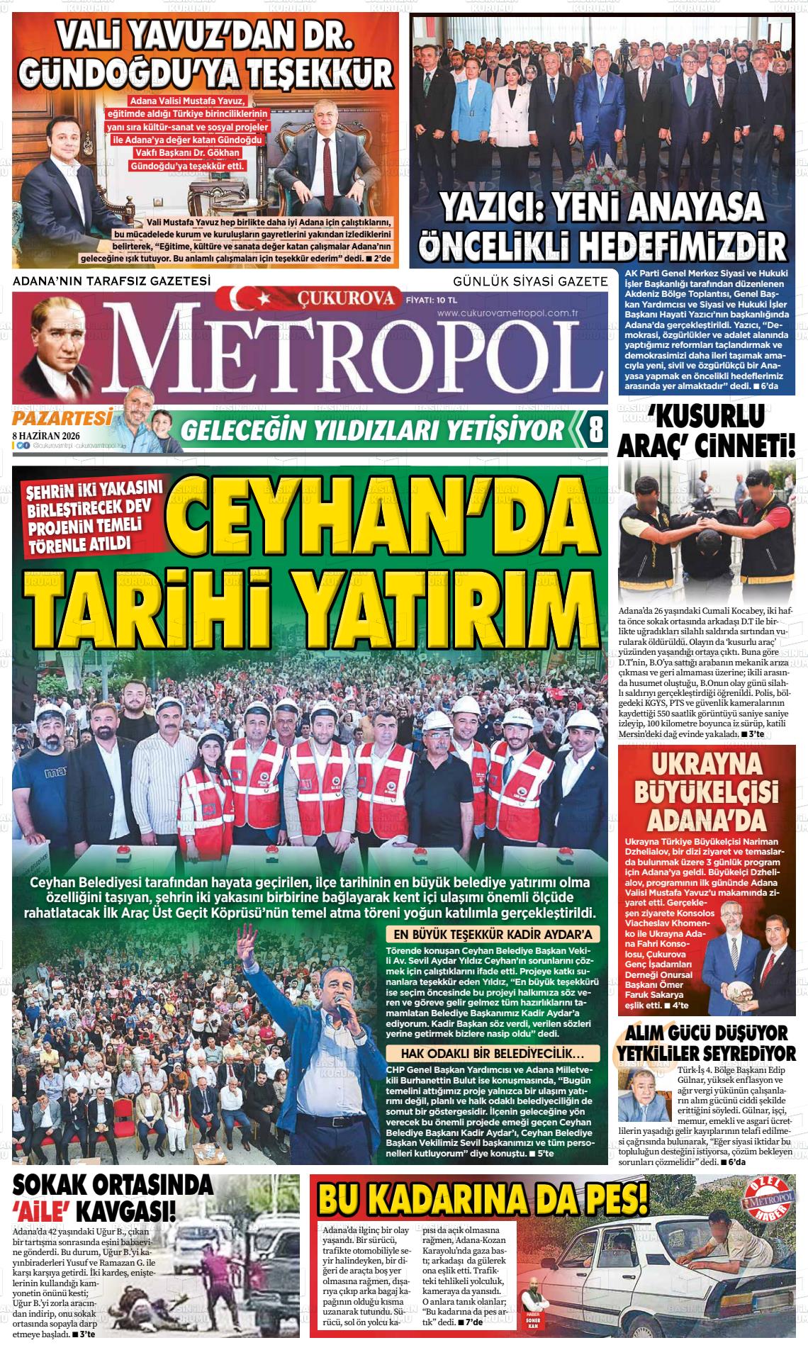 Adana Cukurovametropol 08.06.2026