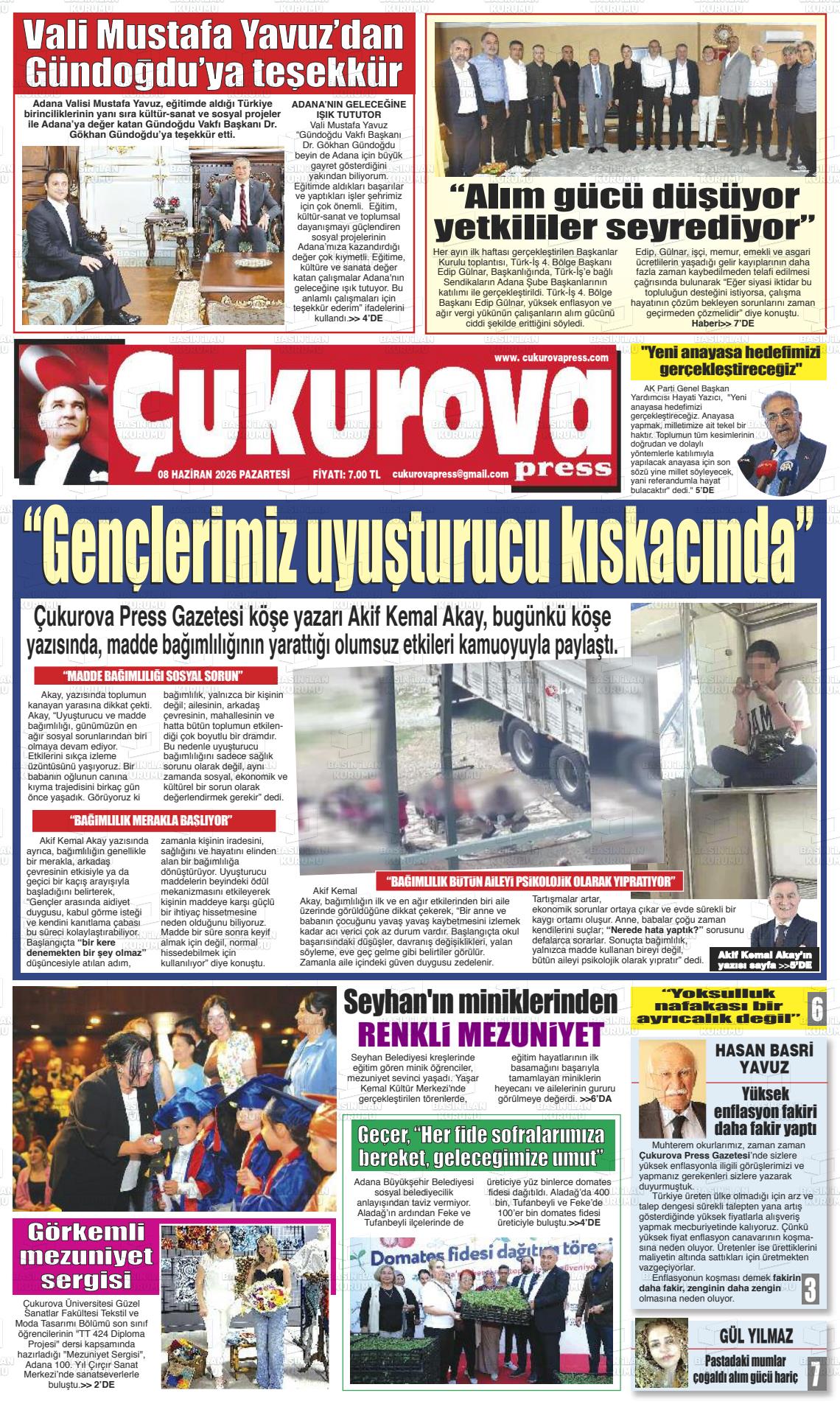 Adana Cukurovapress 08.06.2026