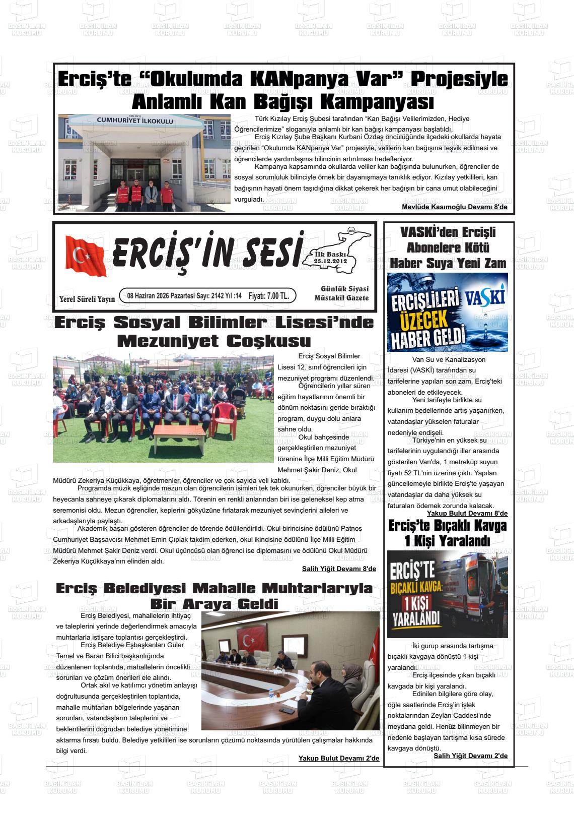 Van Ercisinsesi 08.06.2026