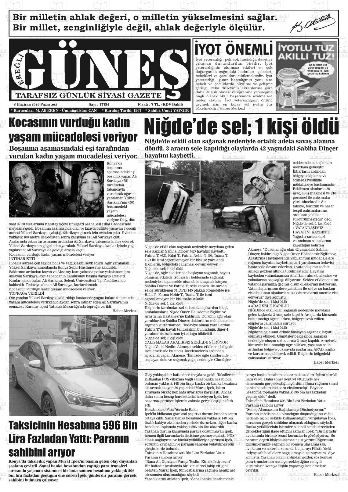 Konya Eregligunes 08.06.2026