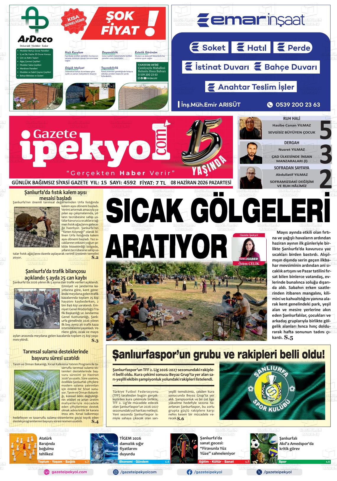 Sanliurfa Gazeteipekyol 08.06.2026