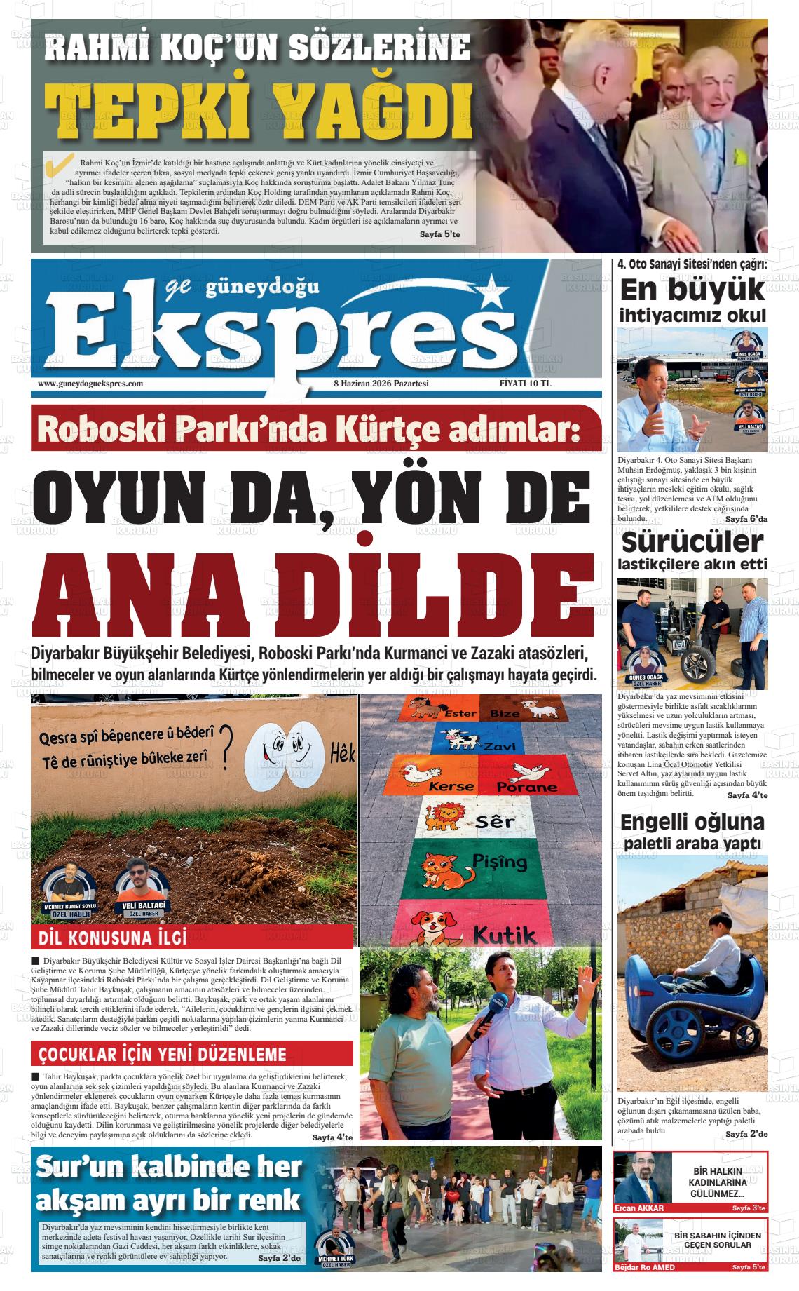 Diyarbakir Geguneydoguekspres 08.06.2026