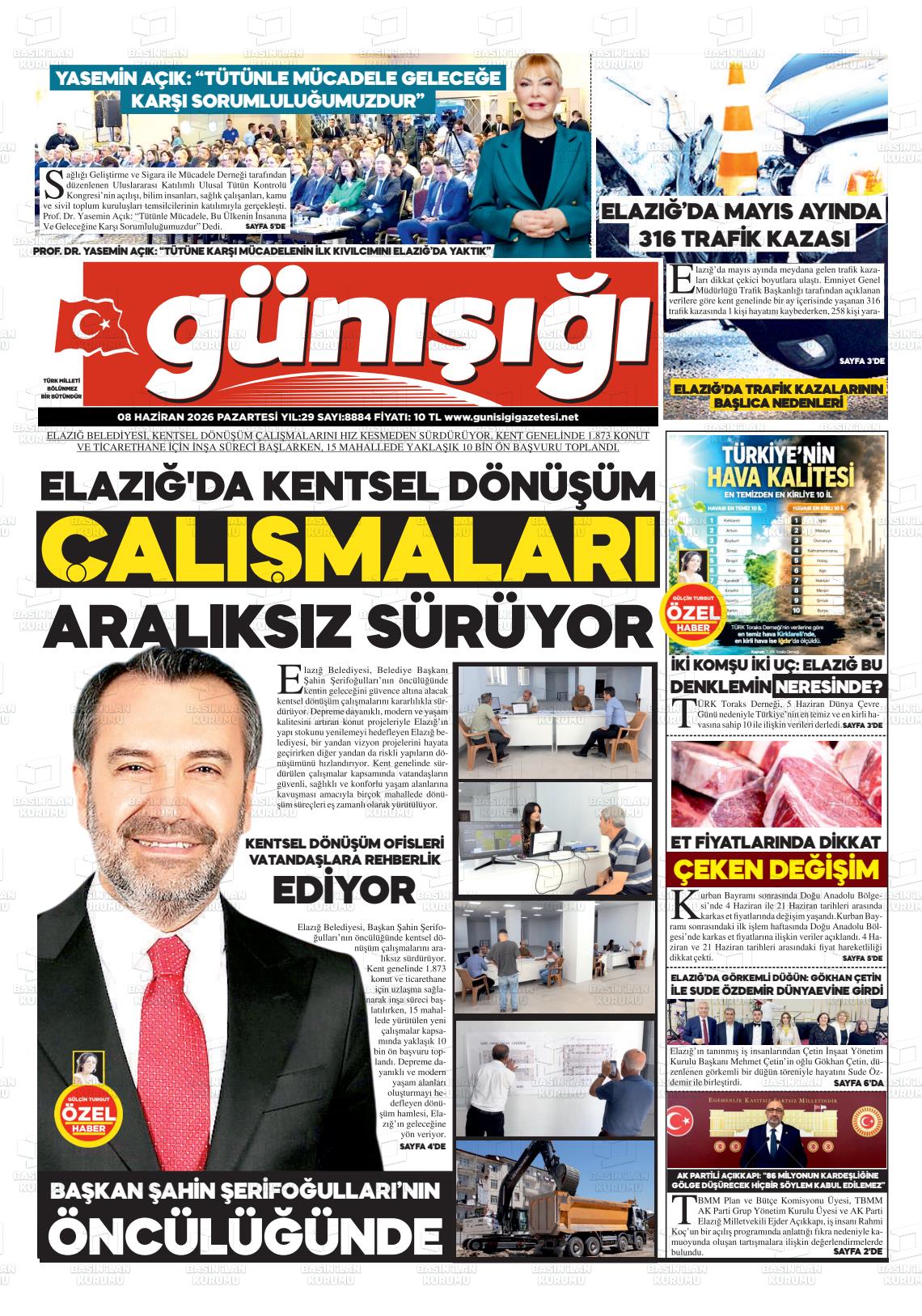Elazig Gunisigi 08.06.2026