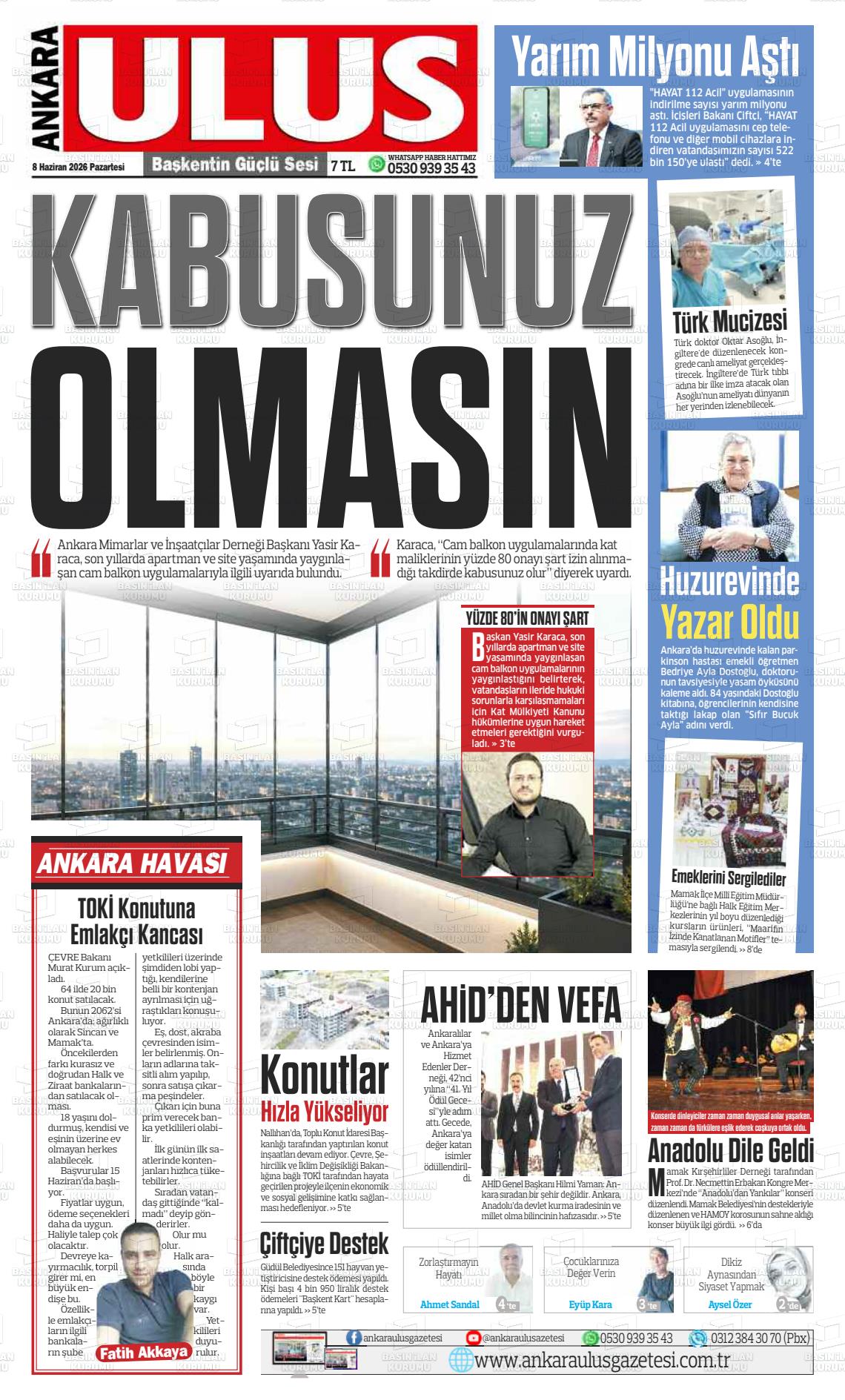 Ankara Habervaktim 08.06.2026
