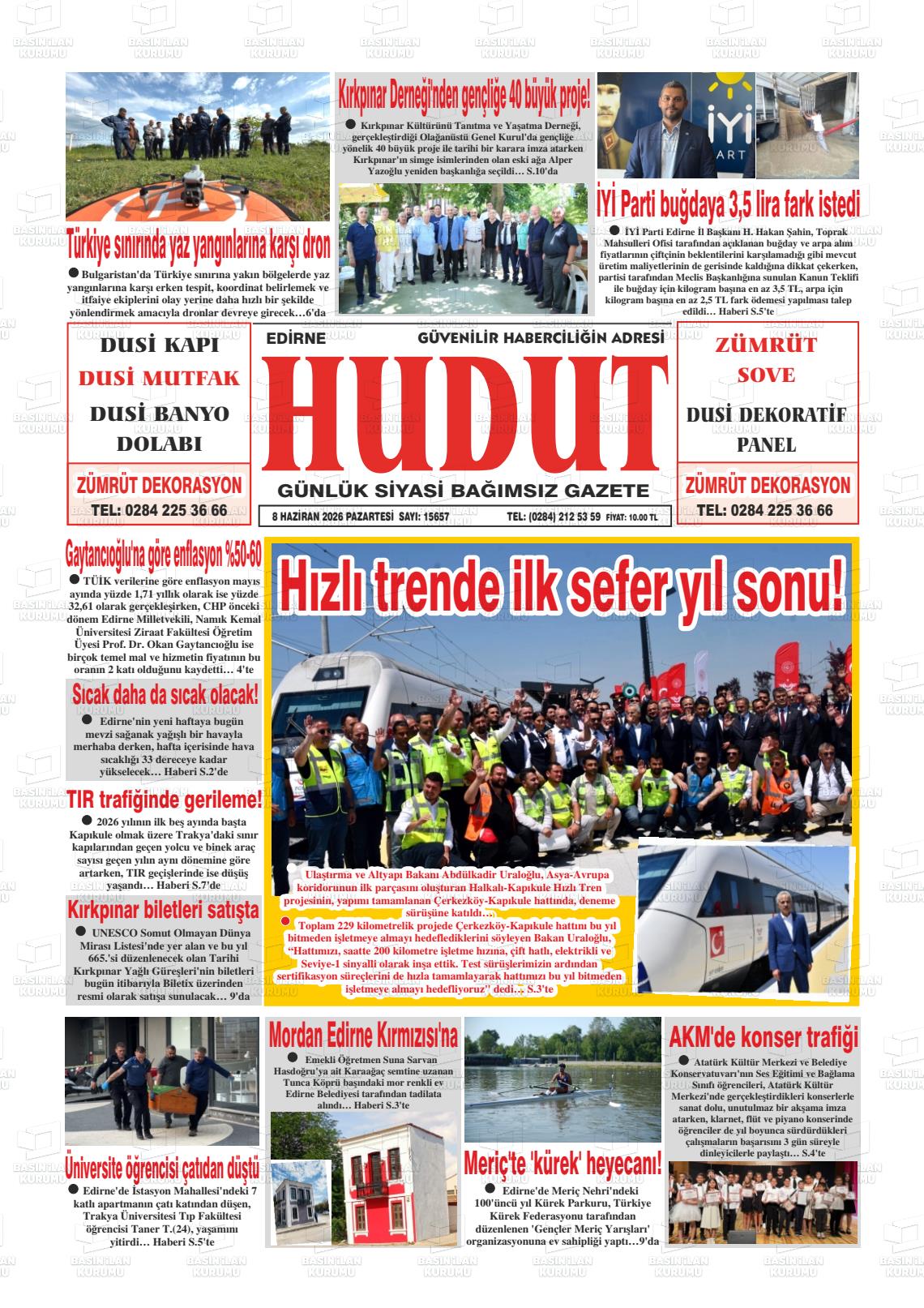 Edirne Hudut 08.06.2026