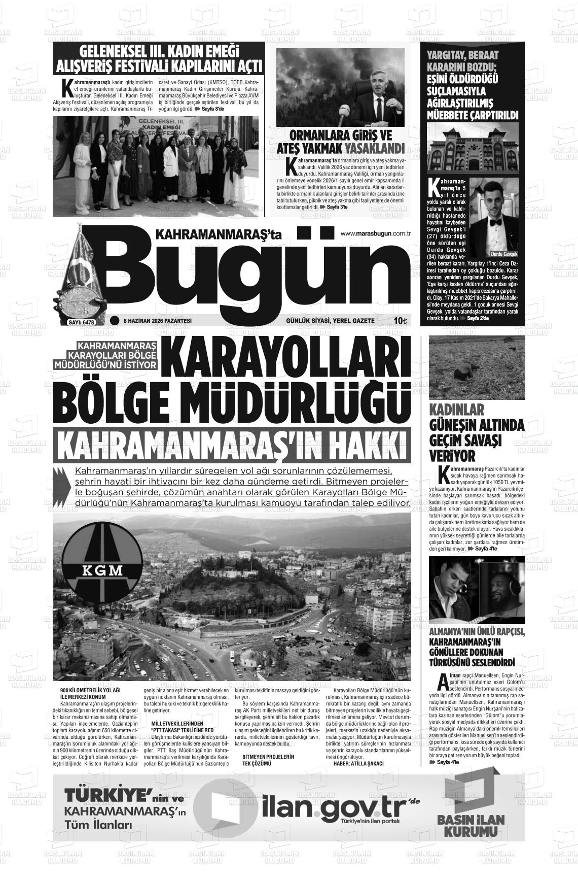 Kahramanmaras Tabugun 08.06.2026