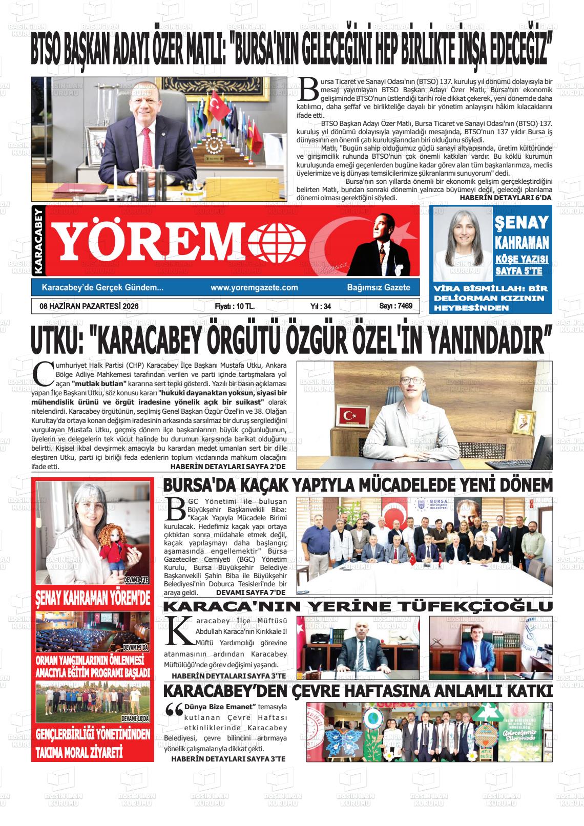 Bursa Karacabeyyorem 08.06.2026