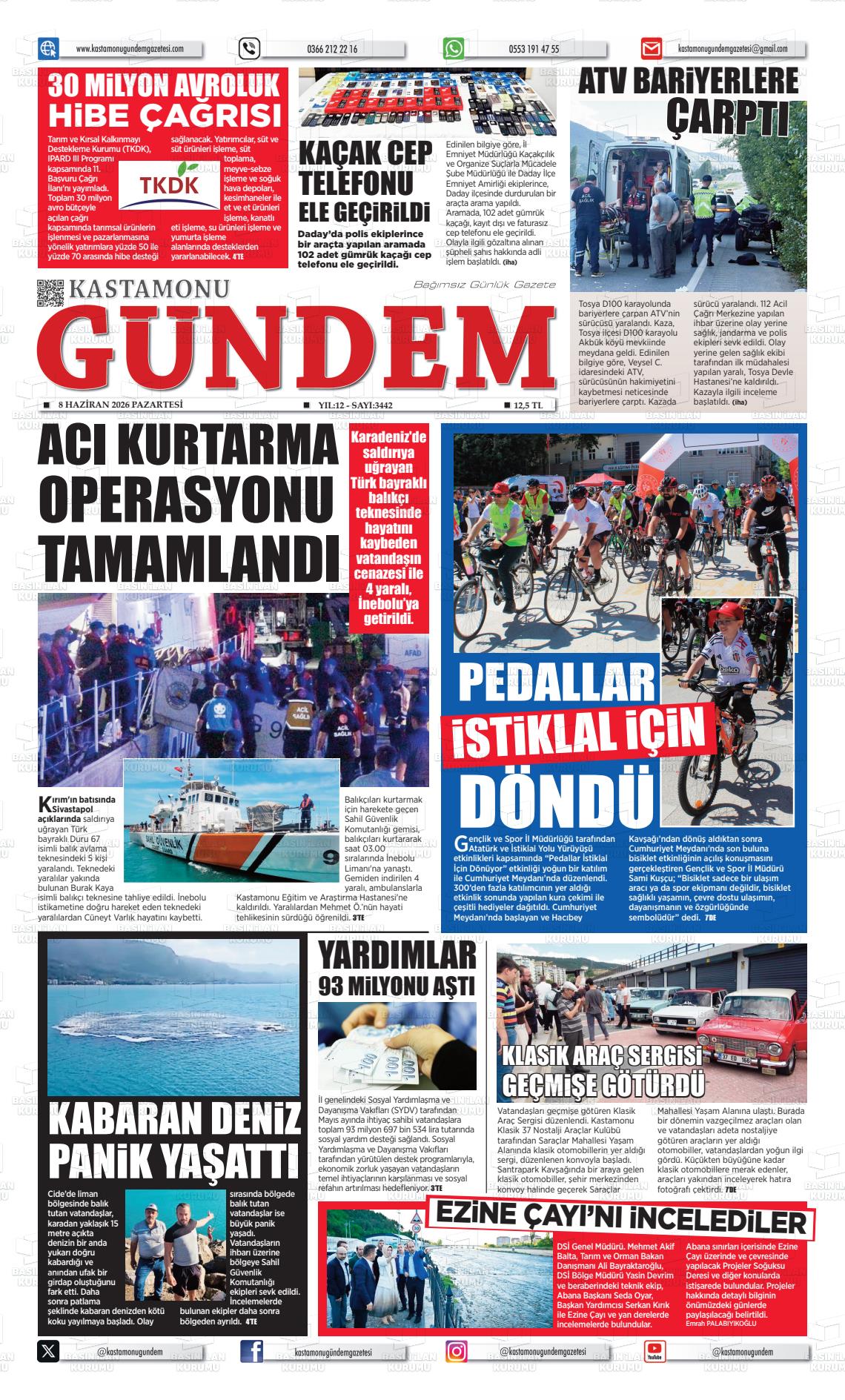 Kastamonu Gundem 08.06.2026