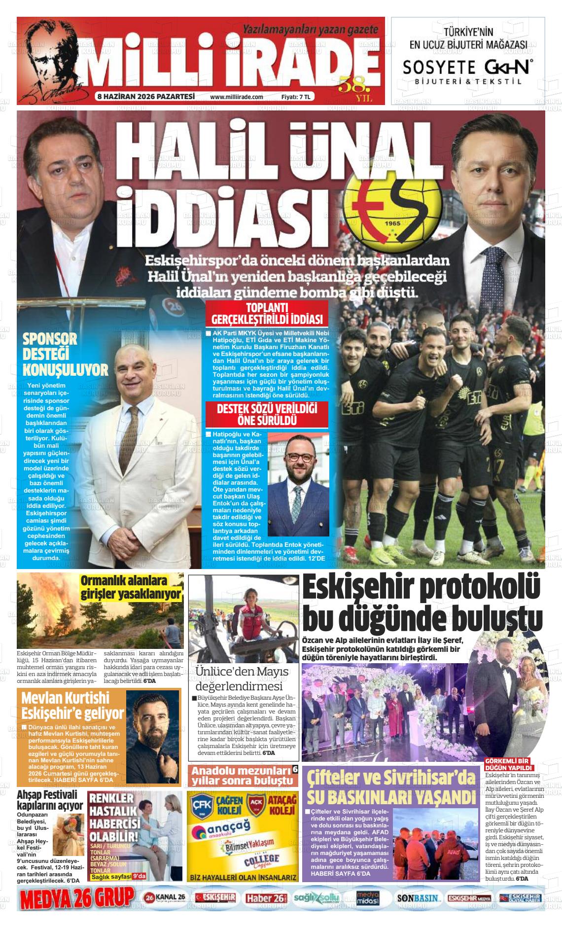 Konya Milliirade 08.06.2026