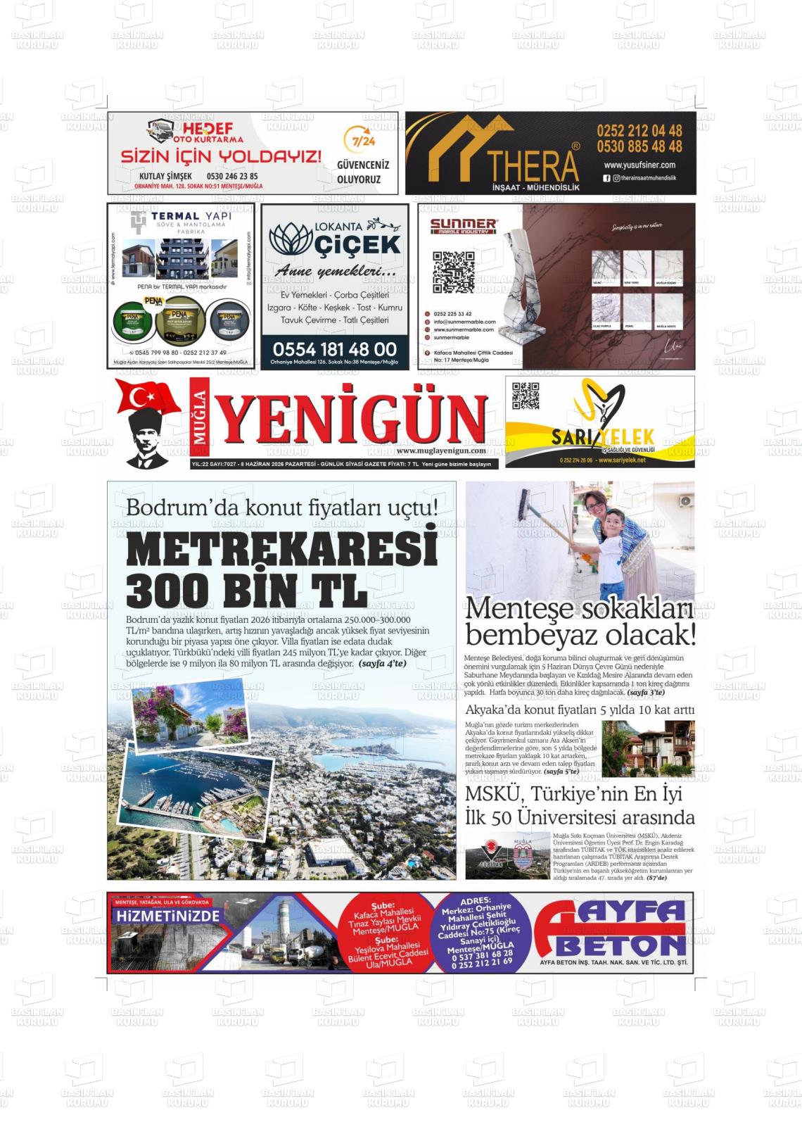Mugla Yenigun 08.06.2026