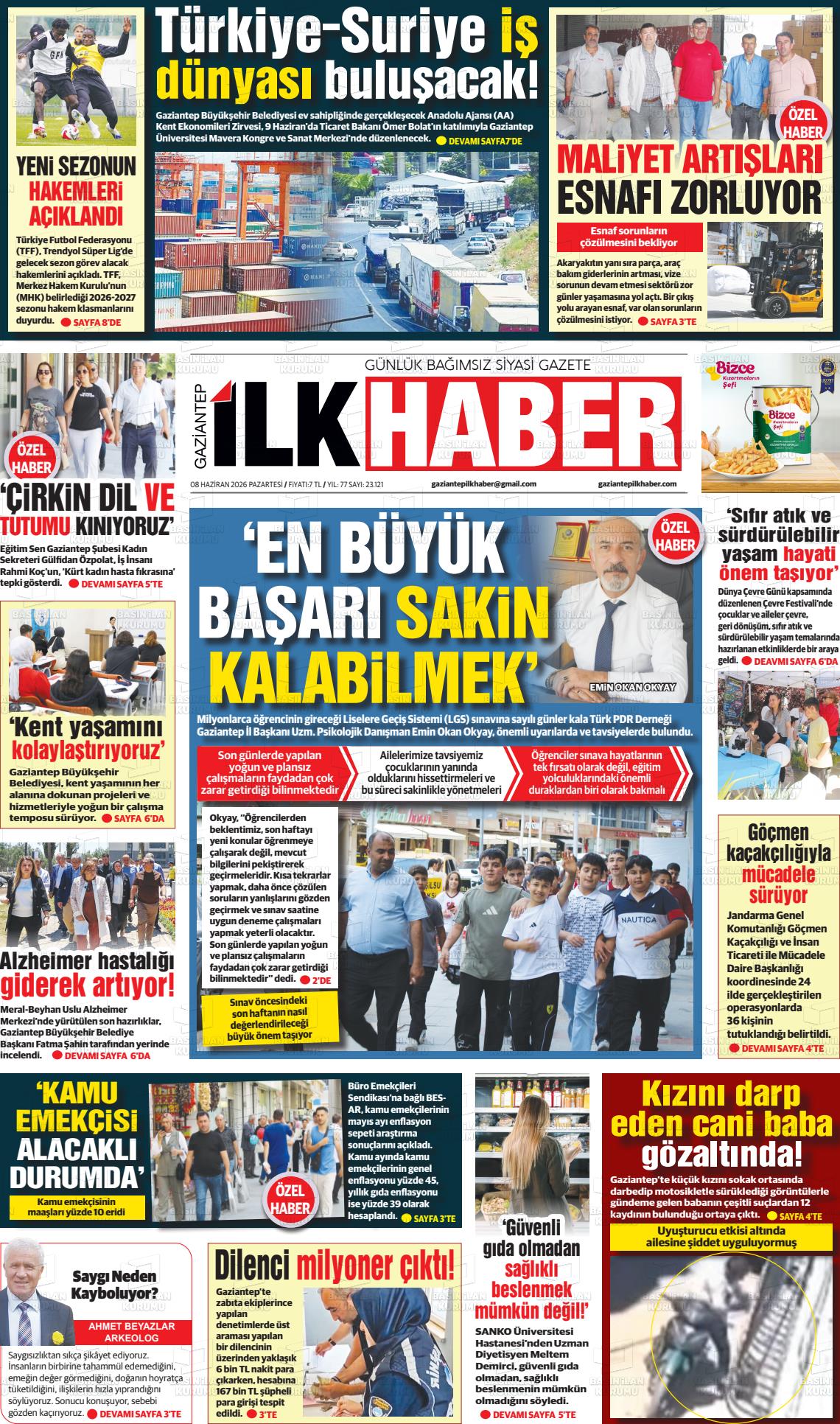 Sabah(gaziantep) 08.06.2026