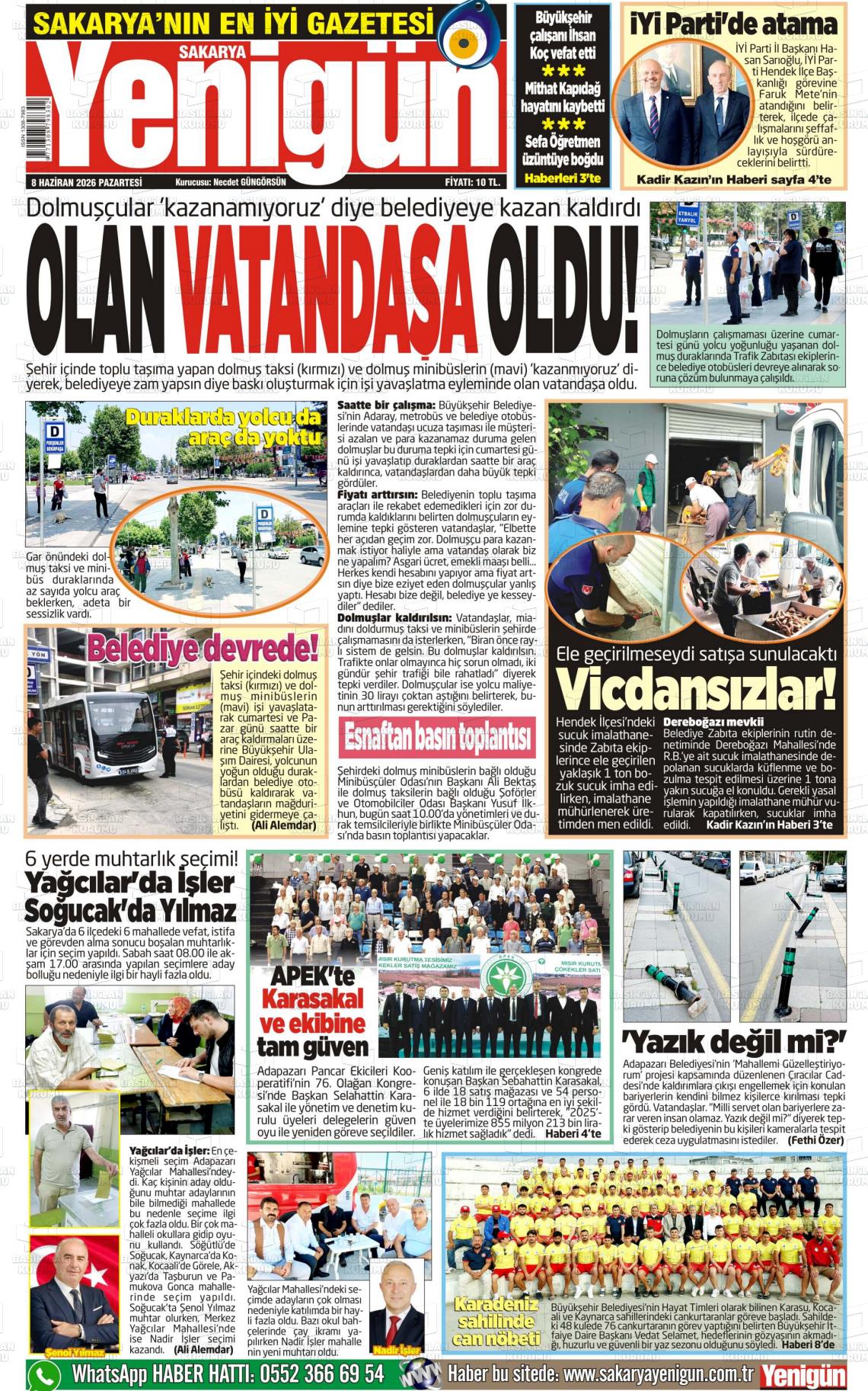 Sakarya Yenigun 08.06.2026