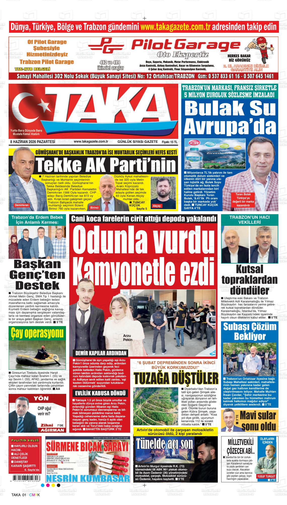 Trabzon Taka 08.06.2026