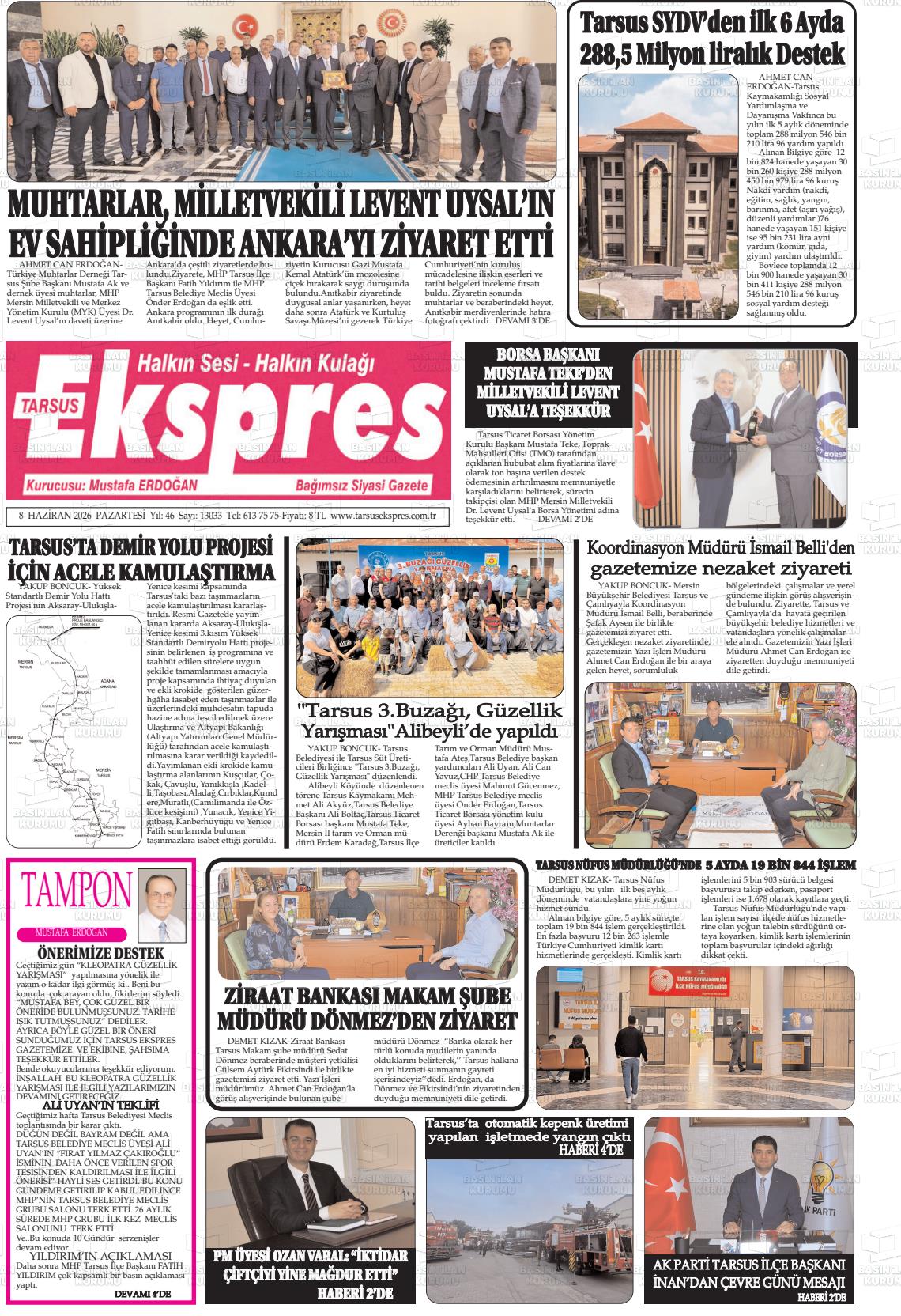 Mersin Tarsusekspres 08.06.2026