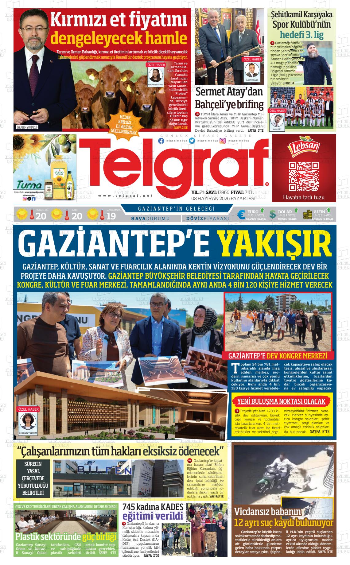 Gaziantep Telgraf 08.06.2026