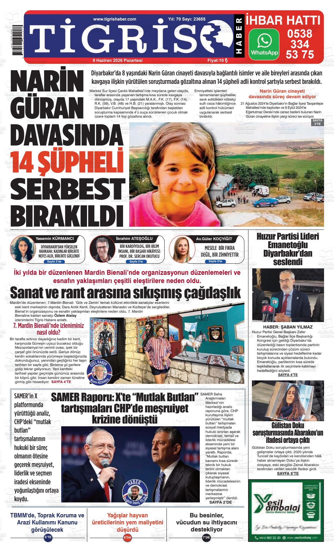 Diyarbakir Tirgis 08.06.2026