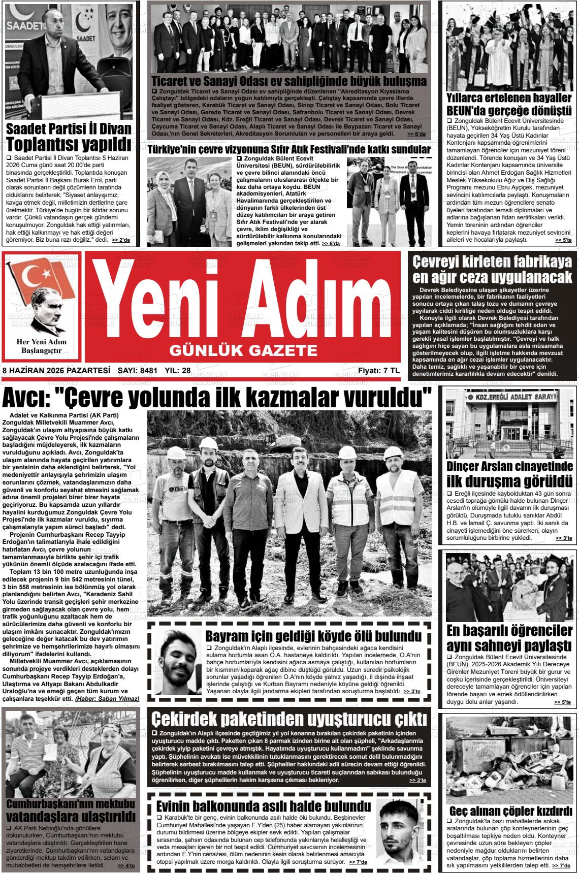 Zonguldak Yeniadim 08.06.2026