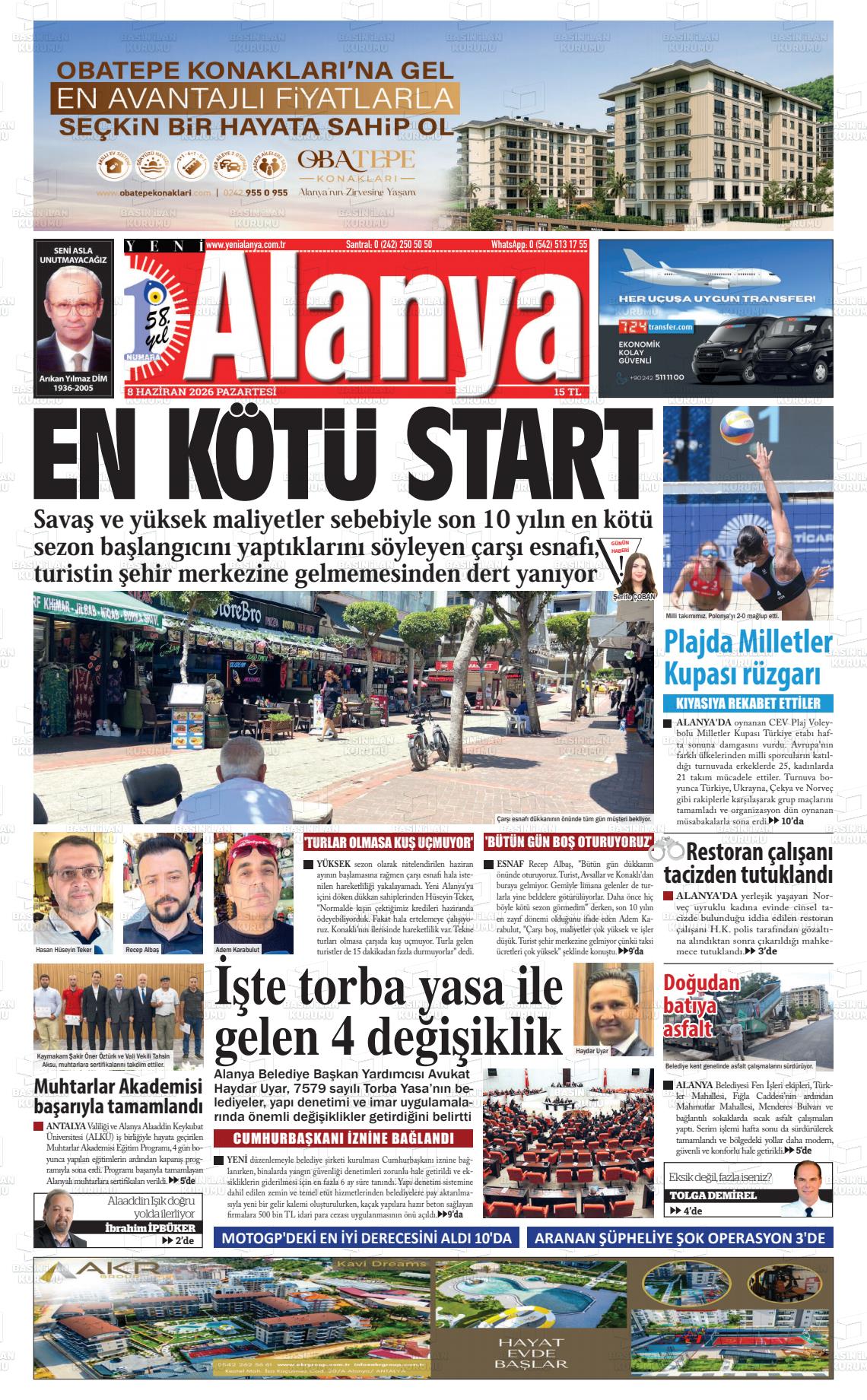 Antalya Yenialanya 08.06.2026
