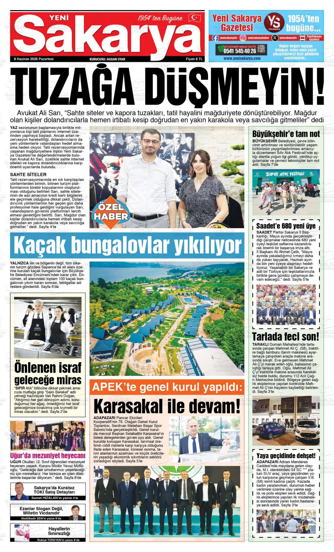 Sakarya Yeni 08.06.2026
