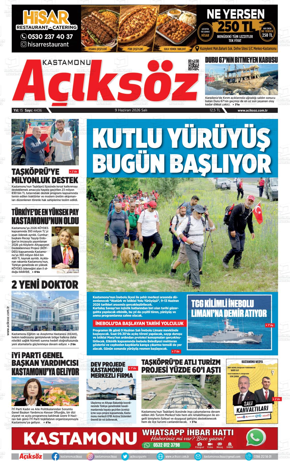 Kastamonu Aciksoz 09.06.2026