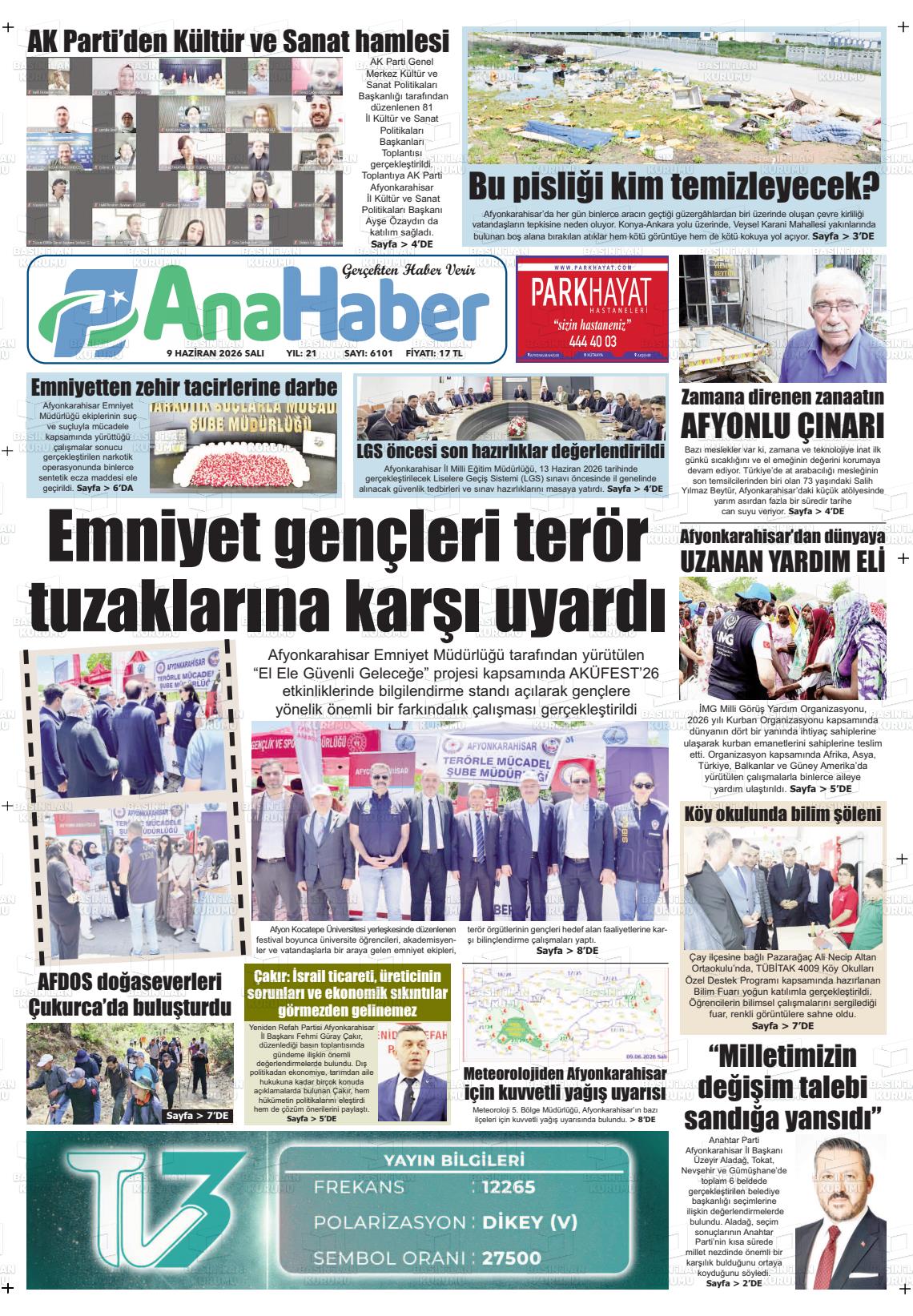 Afyonkarahisar Anahaber 09.06.2026