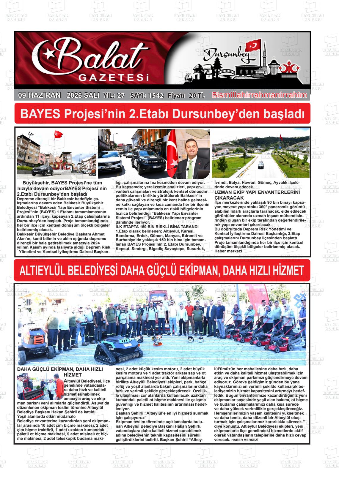 Balikesir Balat 09.06.2026
