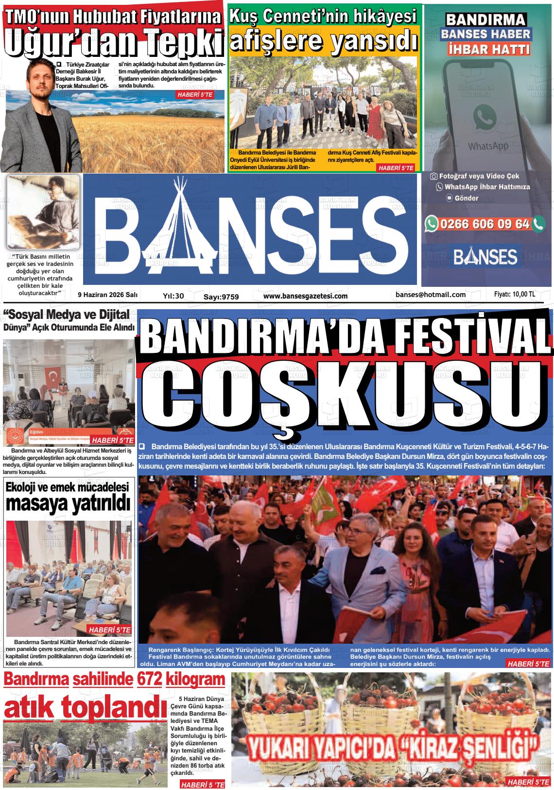 Balikesir Banses 09.06.2026