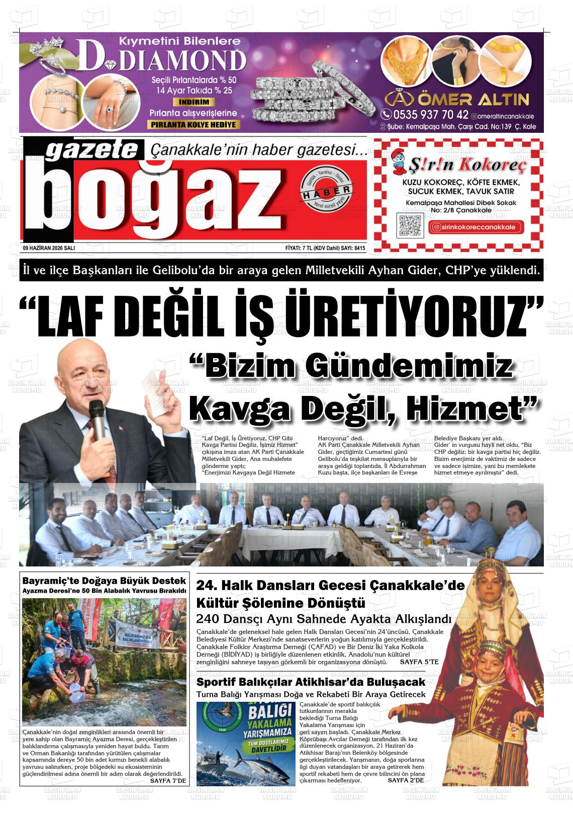 Canakkale Bogaz 09.06.2026